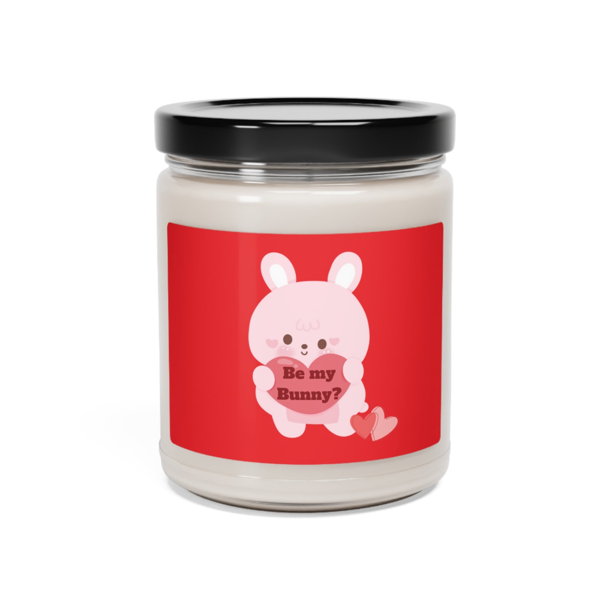 V-Day Bunny Accented Soy Candle, 9oz