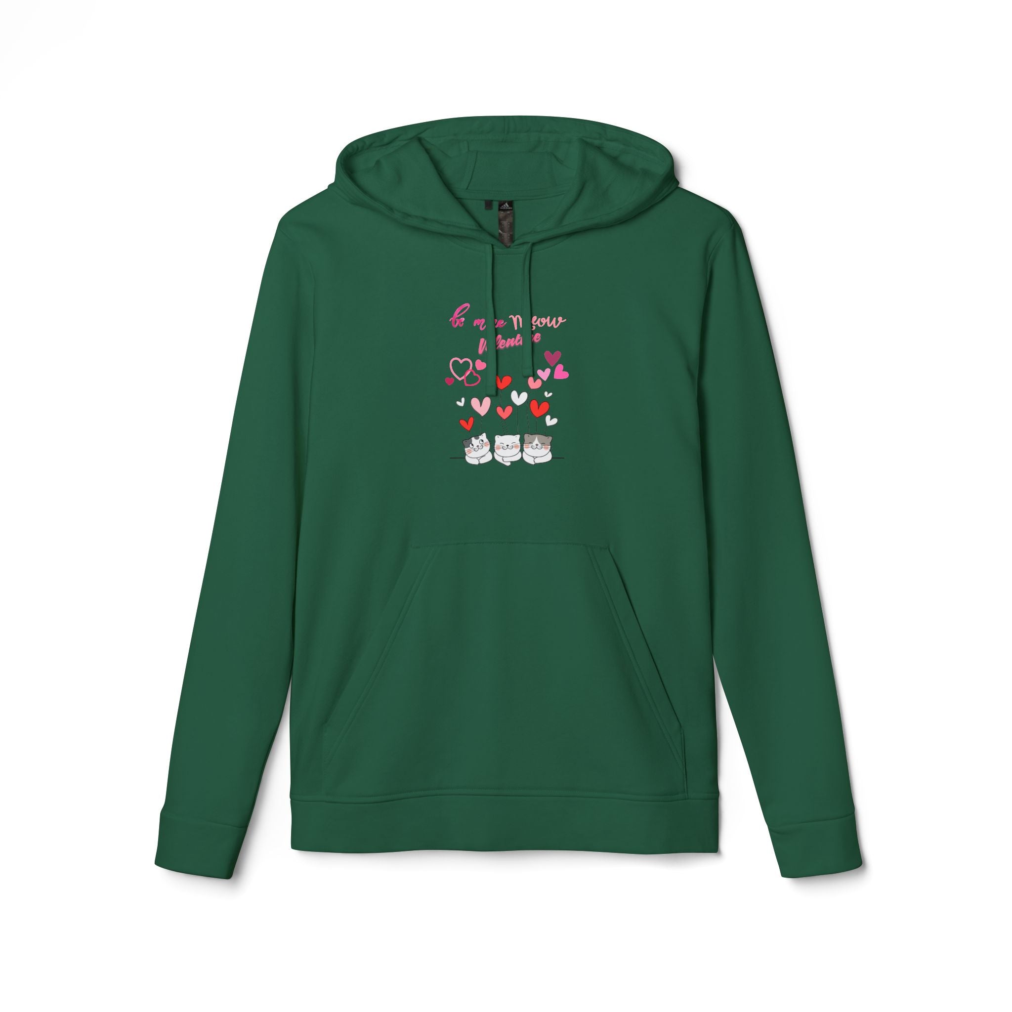 Meow Valentine's Day Adidas Unisex Fleece Hoodie