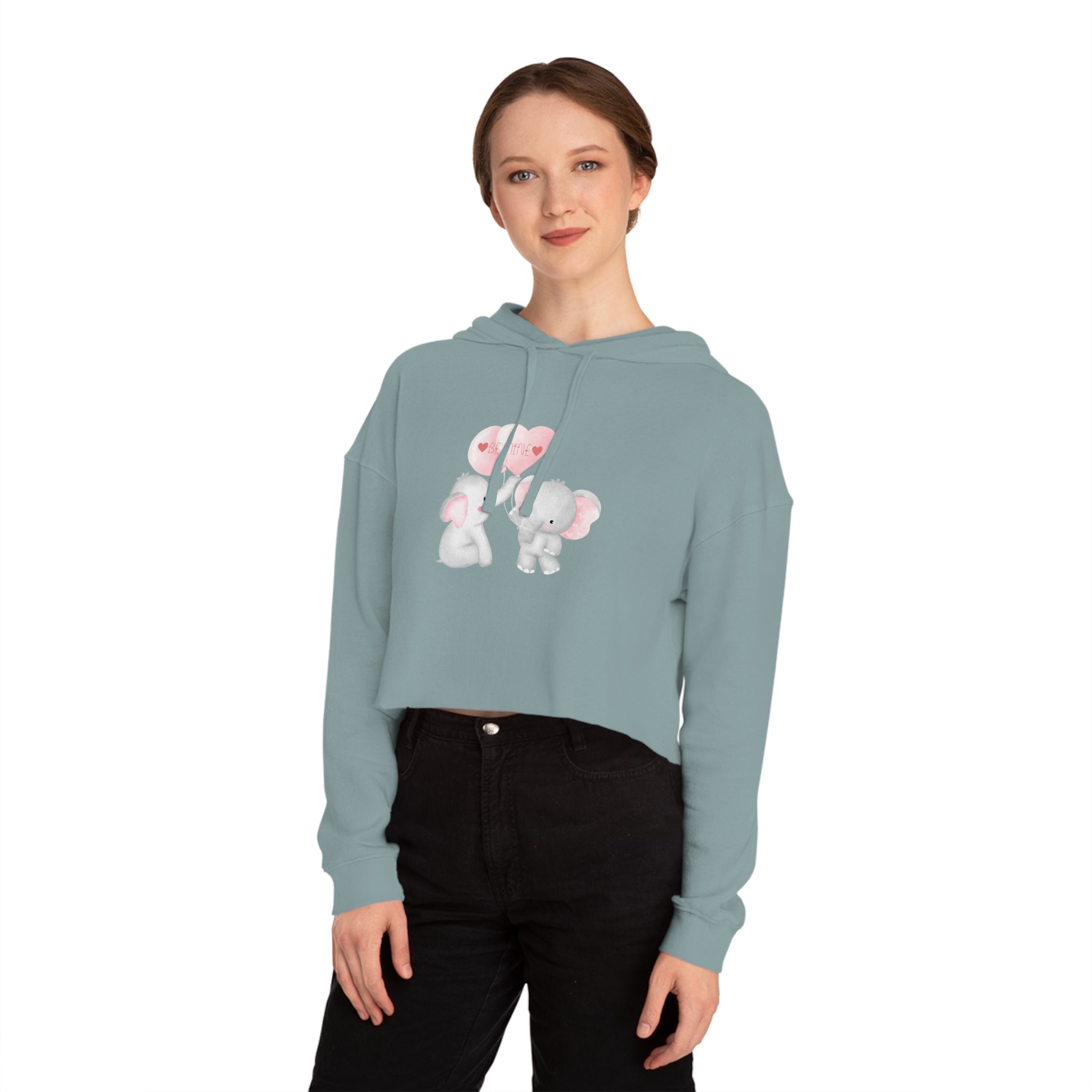 Be Mine Love Women’s Cropped Hooded Sweatshirt