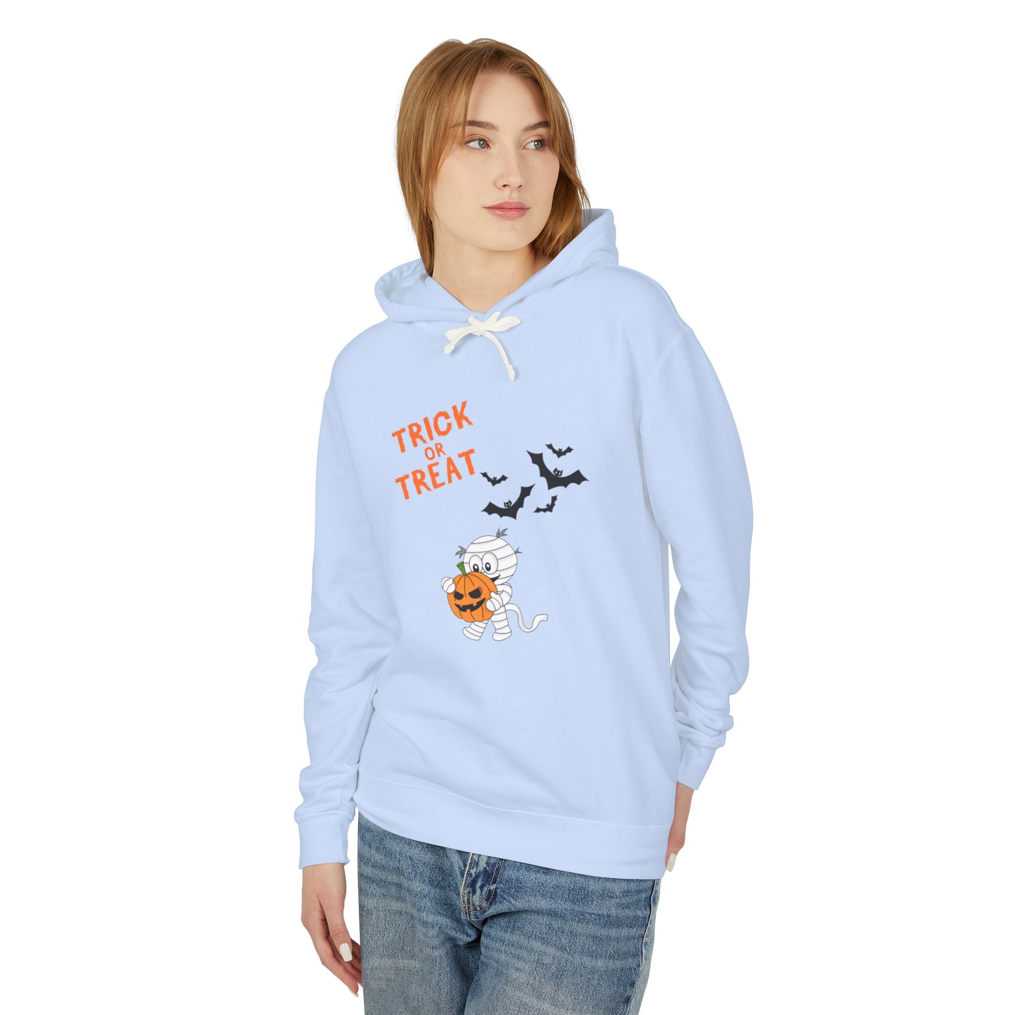 Merry Halloween Unisex Lightweight Hooded Sweatshirt