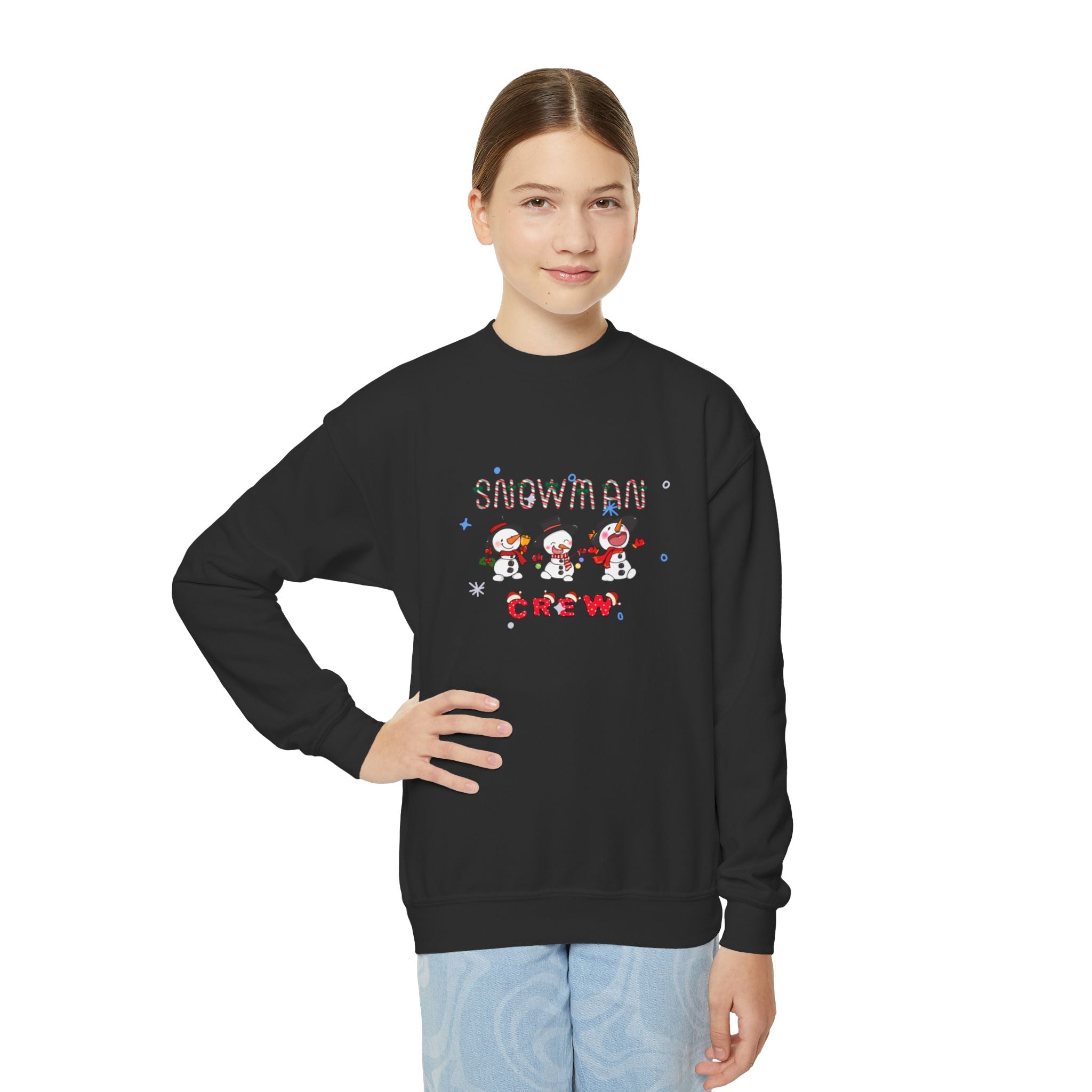 Snowman Crew Youth Crewneck Sweatshirt