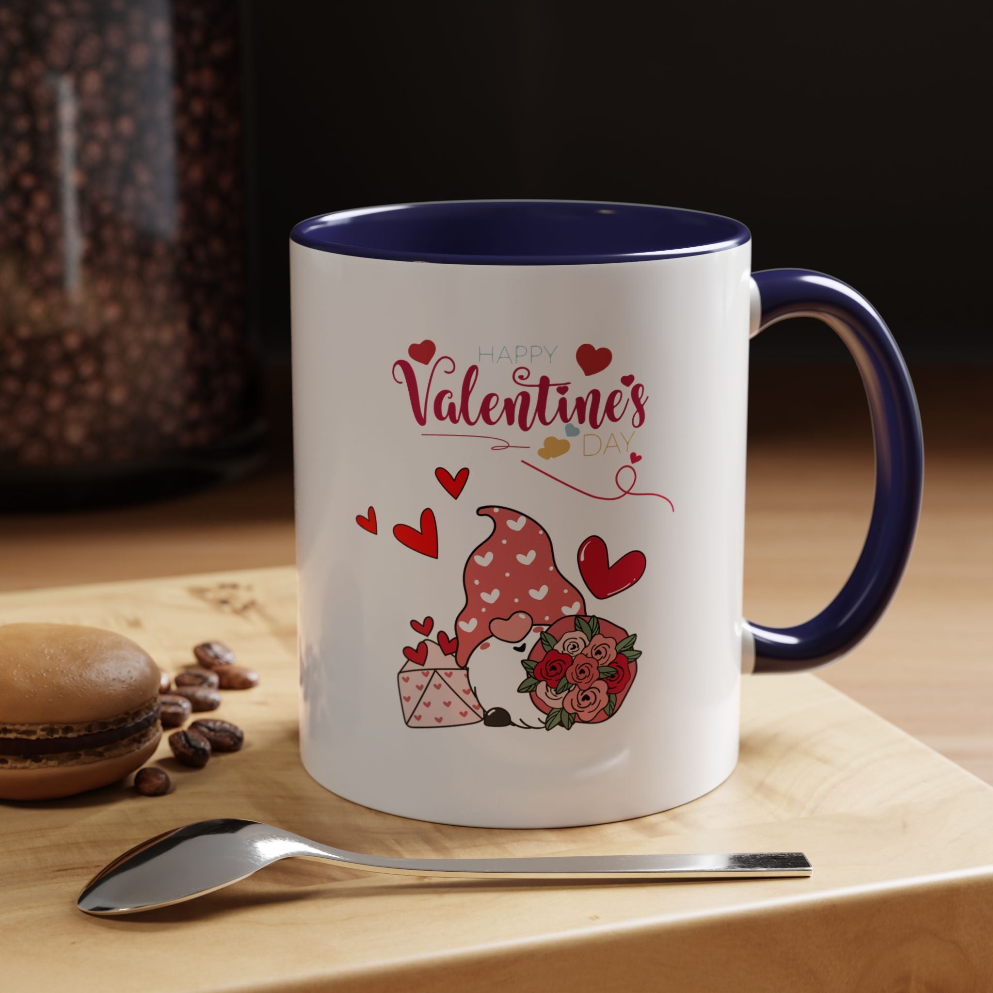 Gnome Valentine's Day Accent Coffee Mug (11, 15oz)
