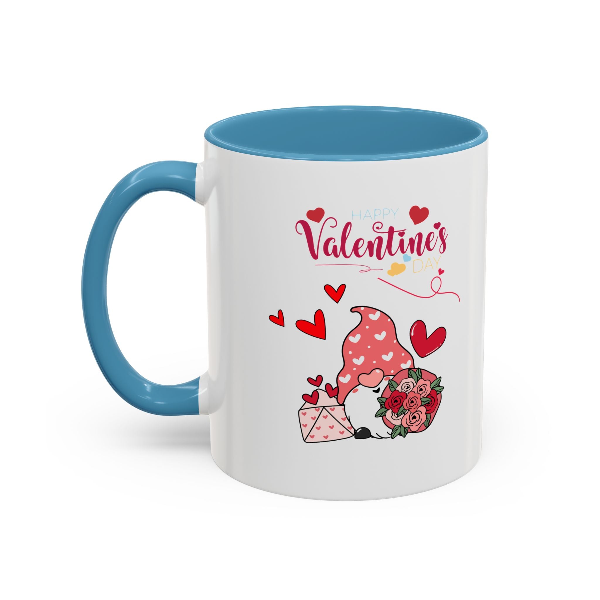 Gnome Valentine's Day Accent Coffee Mug (11, 15oz)