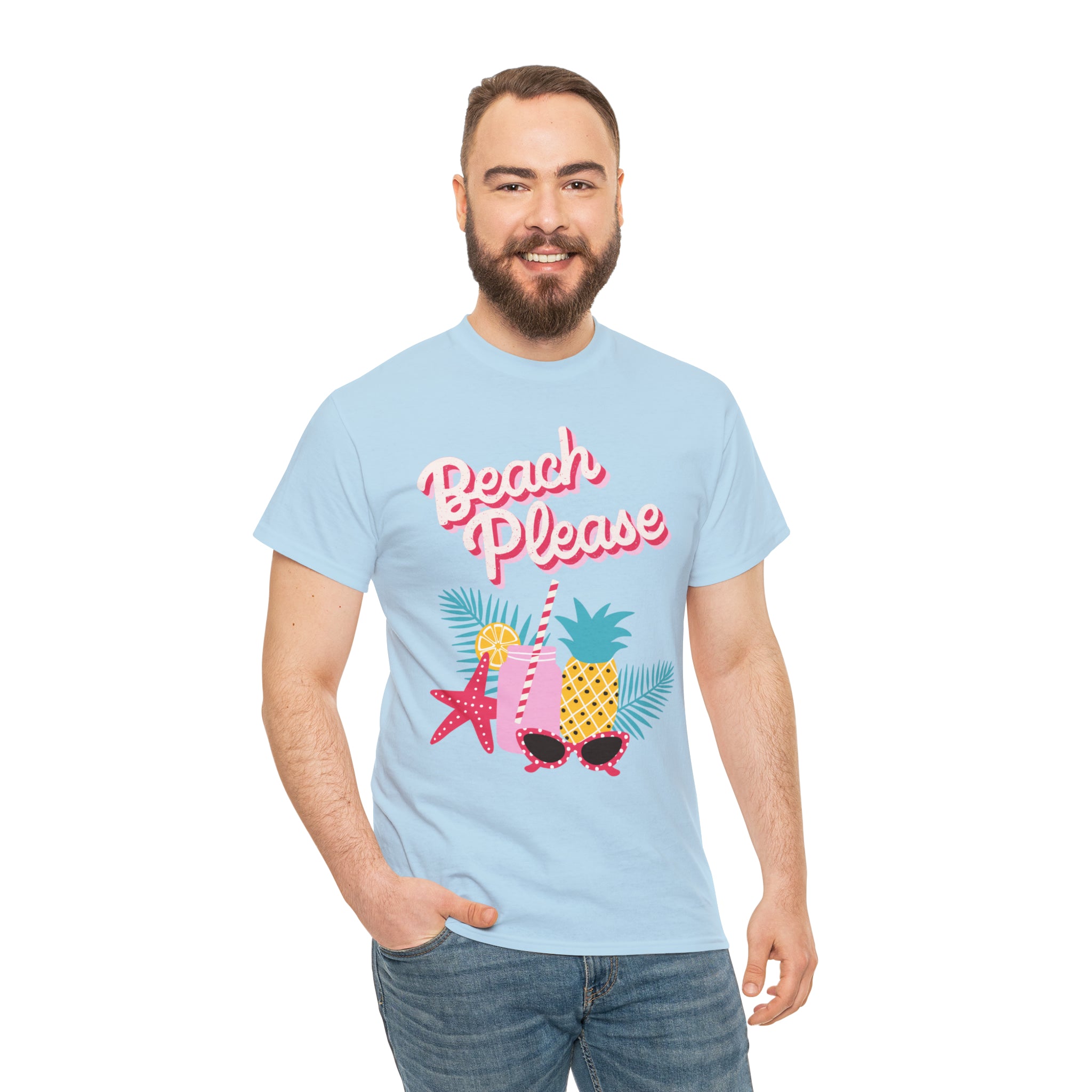 Beach Please Unisex Heavy Cotton Tee