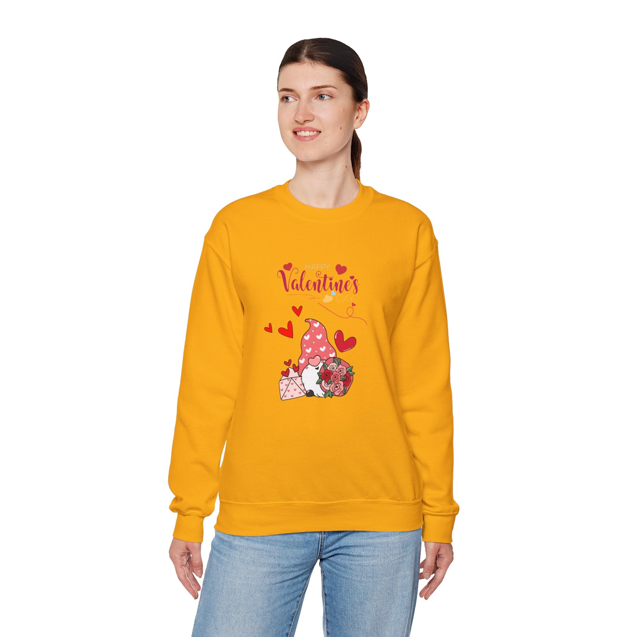 Gnome Valentine's Day Unisex Heavy Blend™ Crewneck Sweatshirt