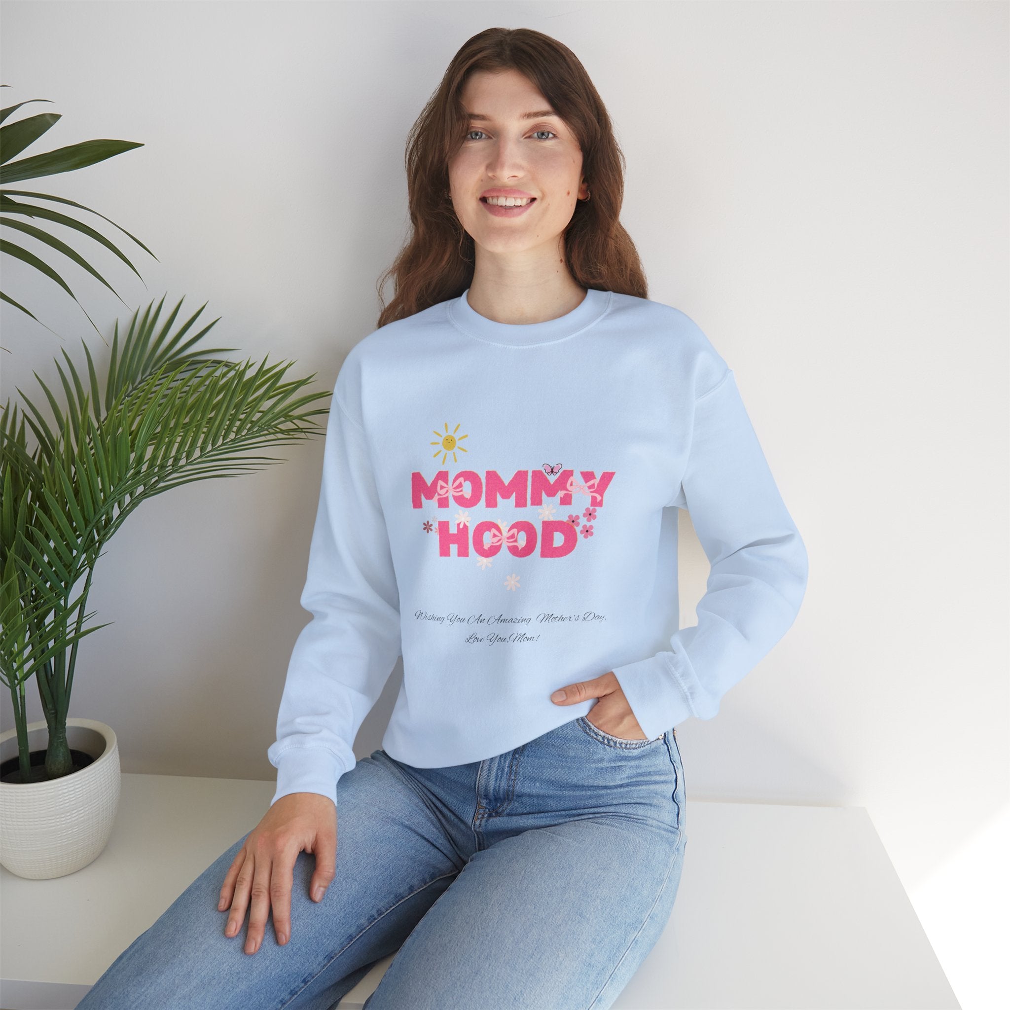 Mommy Hood Unisex Crewneck Sweatshirt
