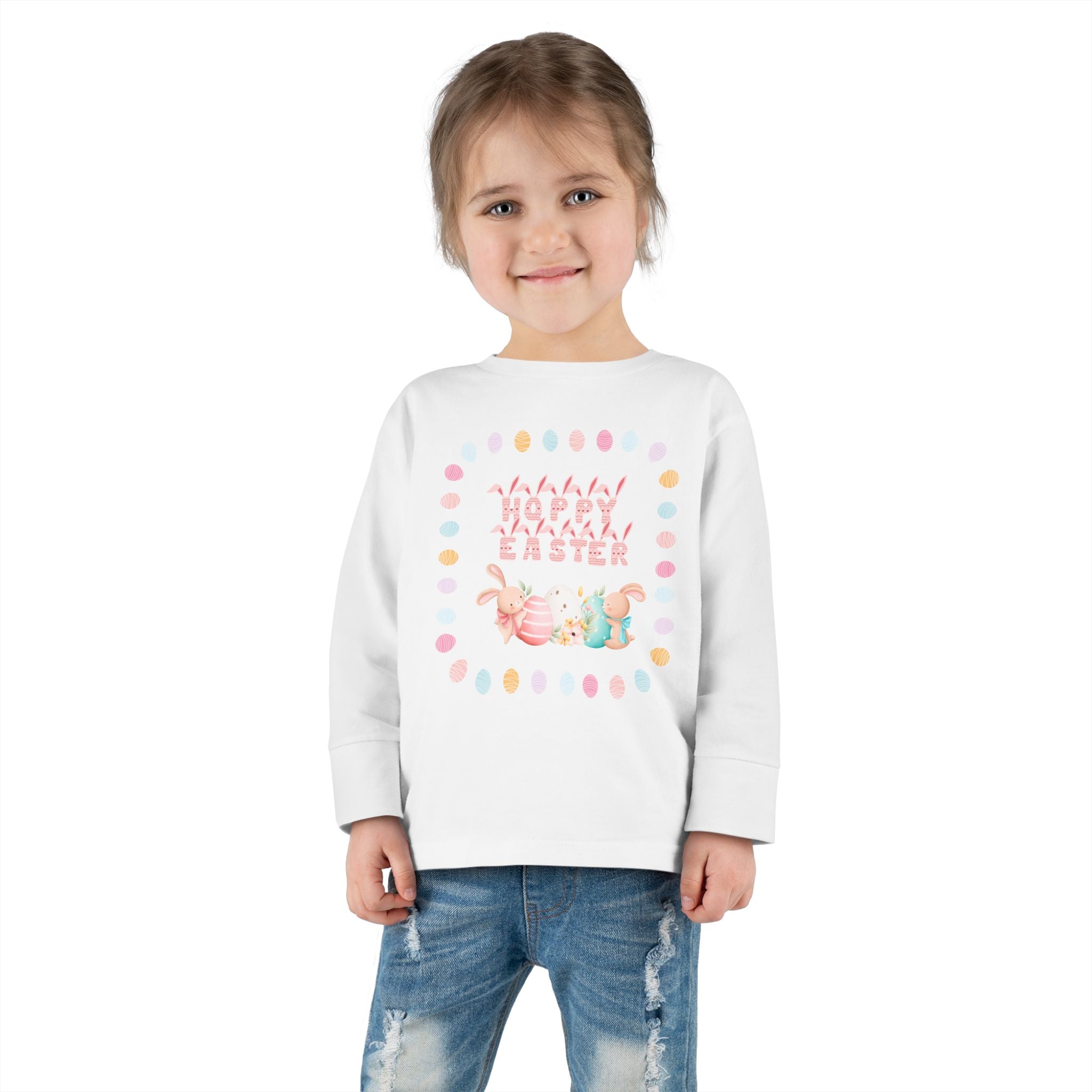 Hoppy Easter Toddler Long Sleeve Tee