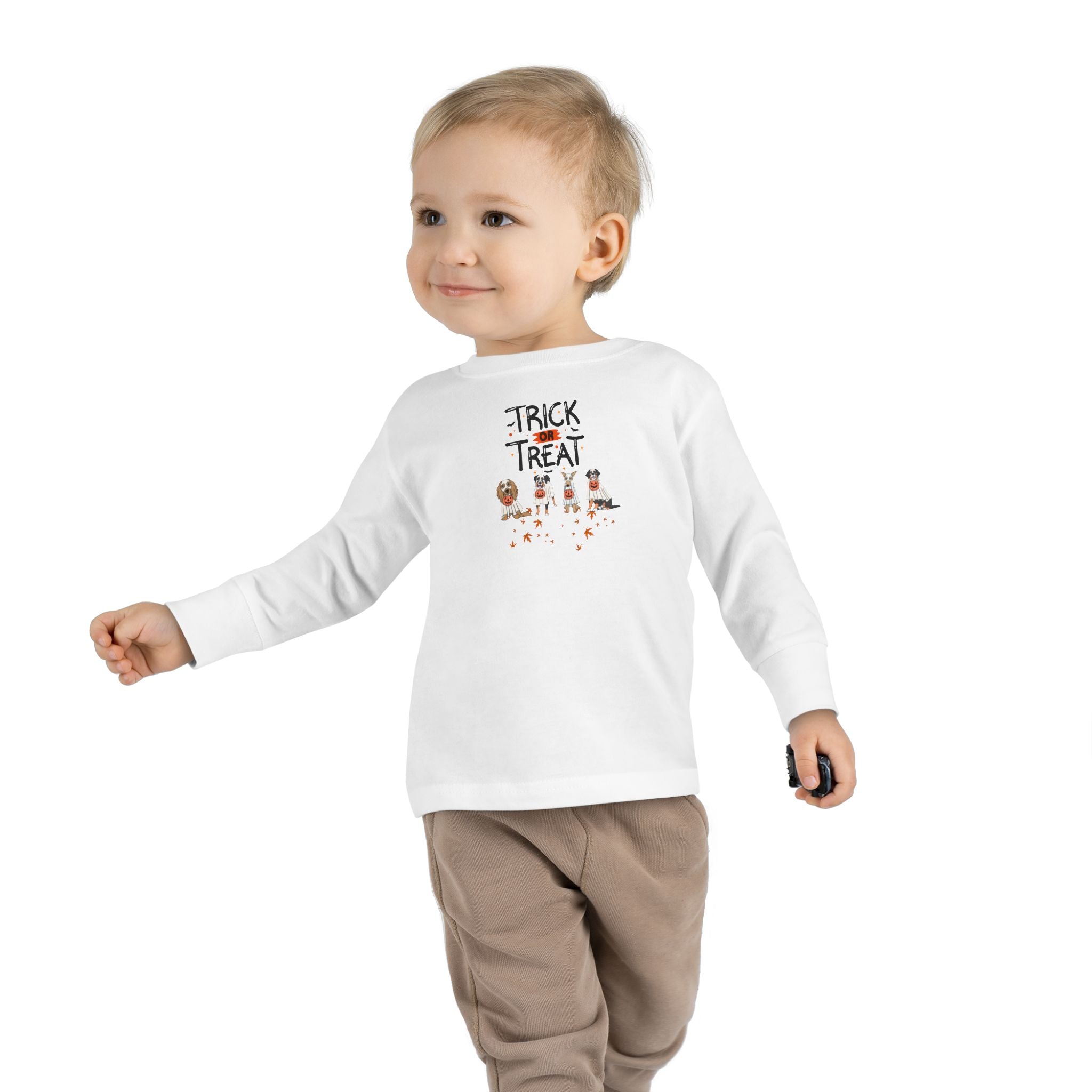 Pooch Trick or Treat Toddler Long Sleeve Tee