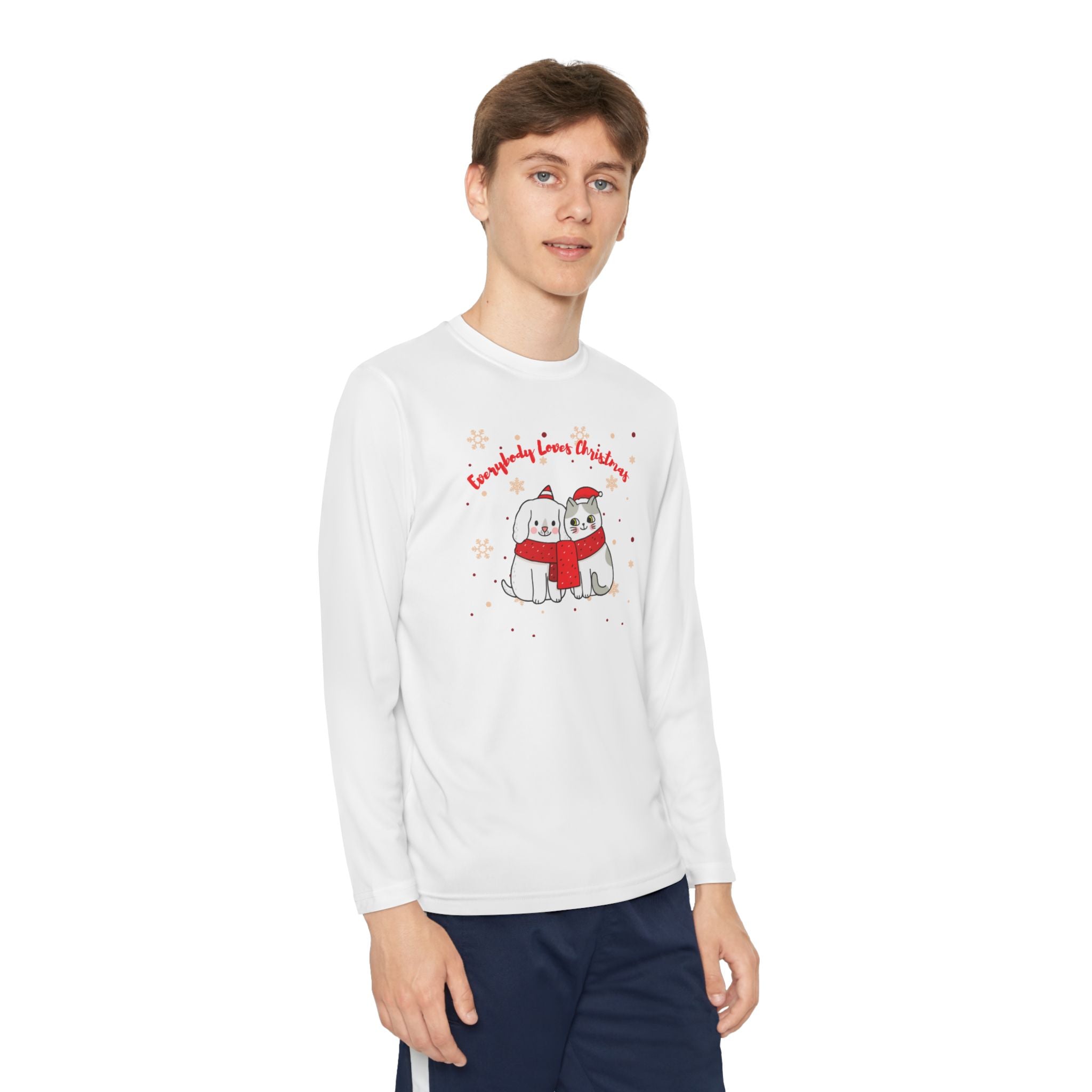 Everybody Loves Christmas Youth Long Sleeve Competitor Tee