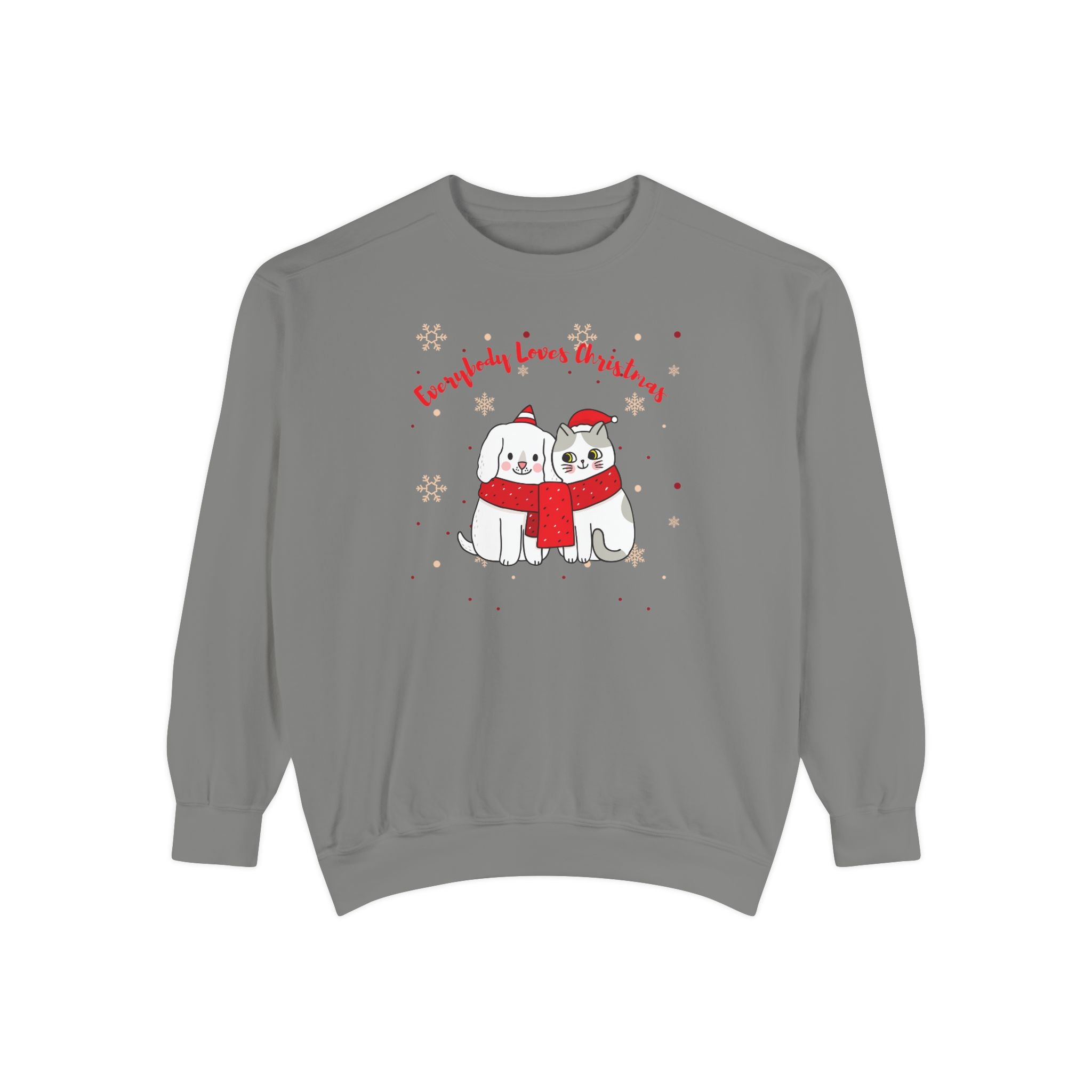 Everybody Loves Christmas Unisex Garment-Dyed Sweatshirt