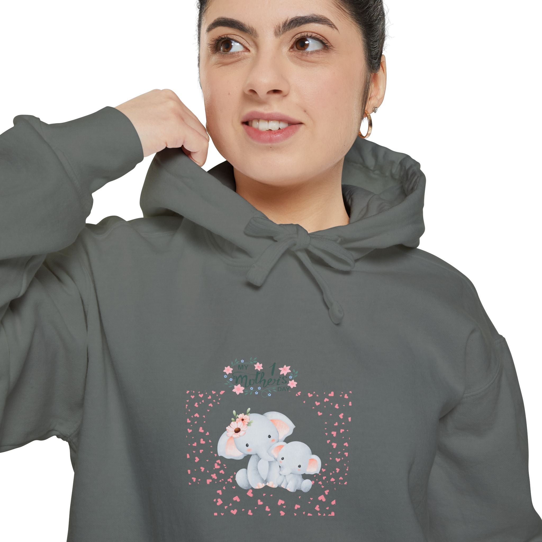 My 1st Mother's Day Unisex Hoodie - Garment-Dyed