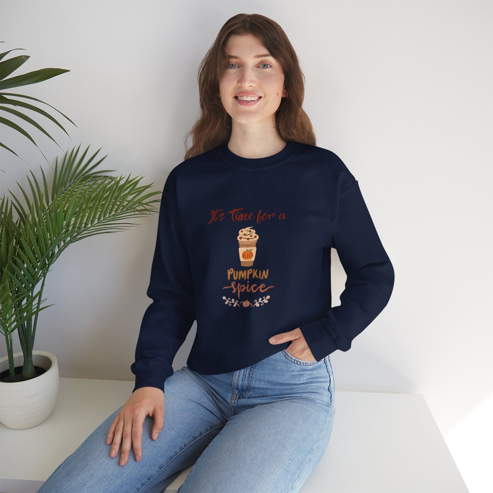 It's Time For A Pumpkin Spice Unisex Heavy Blend™ Crewneck Sweatshirt