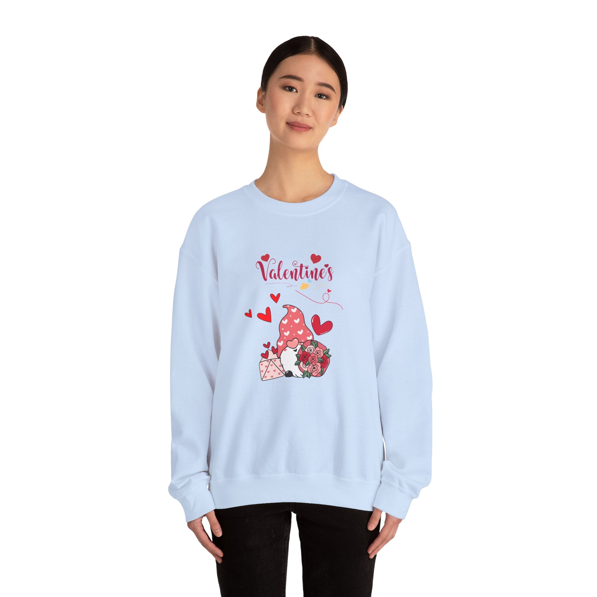 Gnome Valentine's Day Unisex Heavy Blend™ Crewneck Sweatshirt