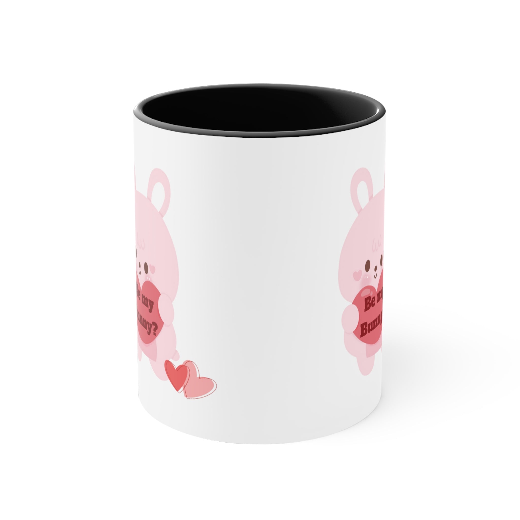 V-Day Bunny Accent Coffee Mug, 11oz