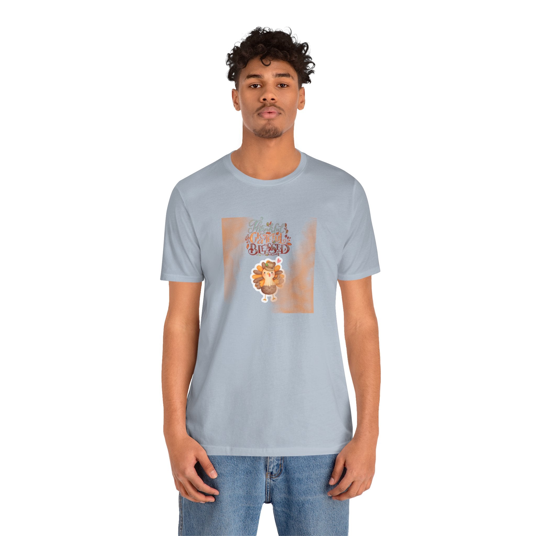 Thankful Grateful Blessed Unisex Jersey Short Sleeve Tee