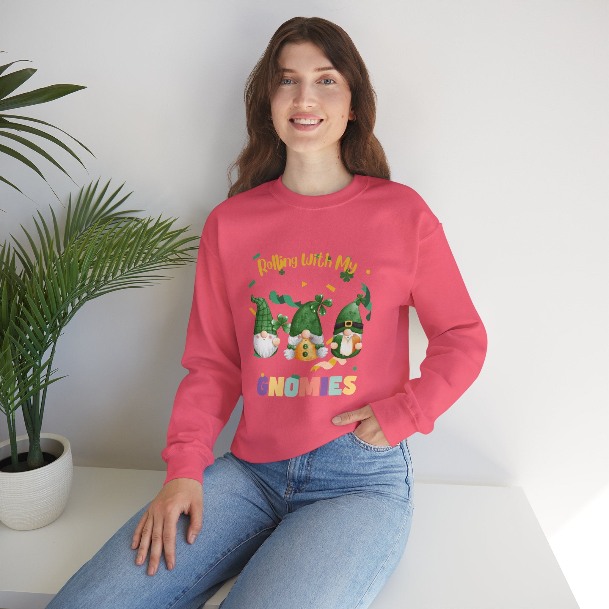 Rolling With My Gnomies Crewneck Sweatshirt - Unisex Heavy Blend™