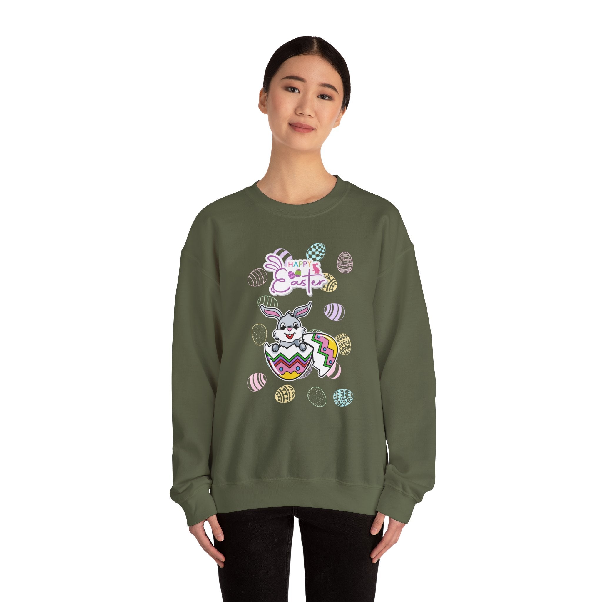 Easter Greetings Crewneck Sweatshirt – Unisex Heavy Blend™ – Happy Easter Design