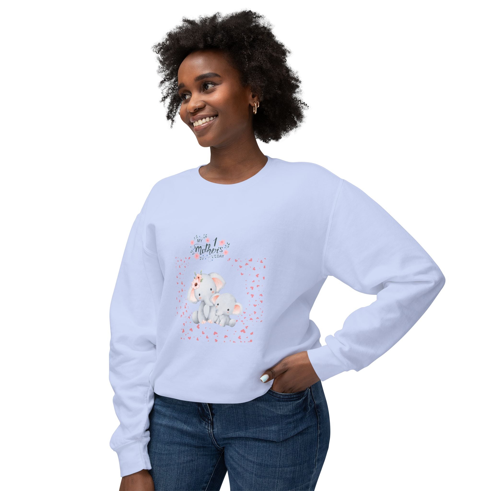 My 1st Mother's Day Unisex Lightweight Crewneck