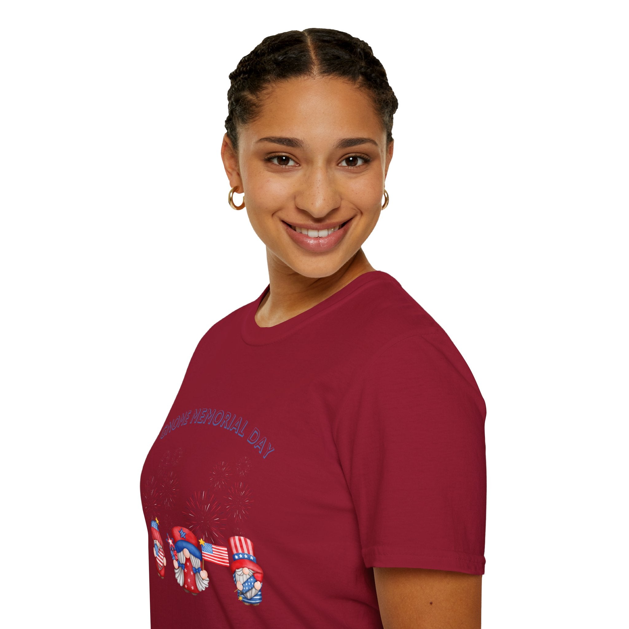 Gnome Memorial Day Unisex T-Shirt - Celebrate with Fun Design