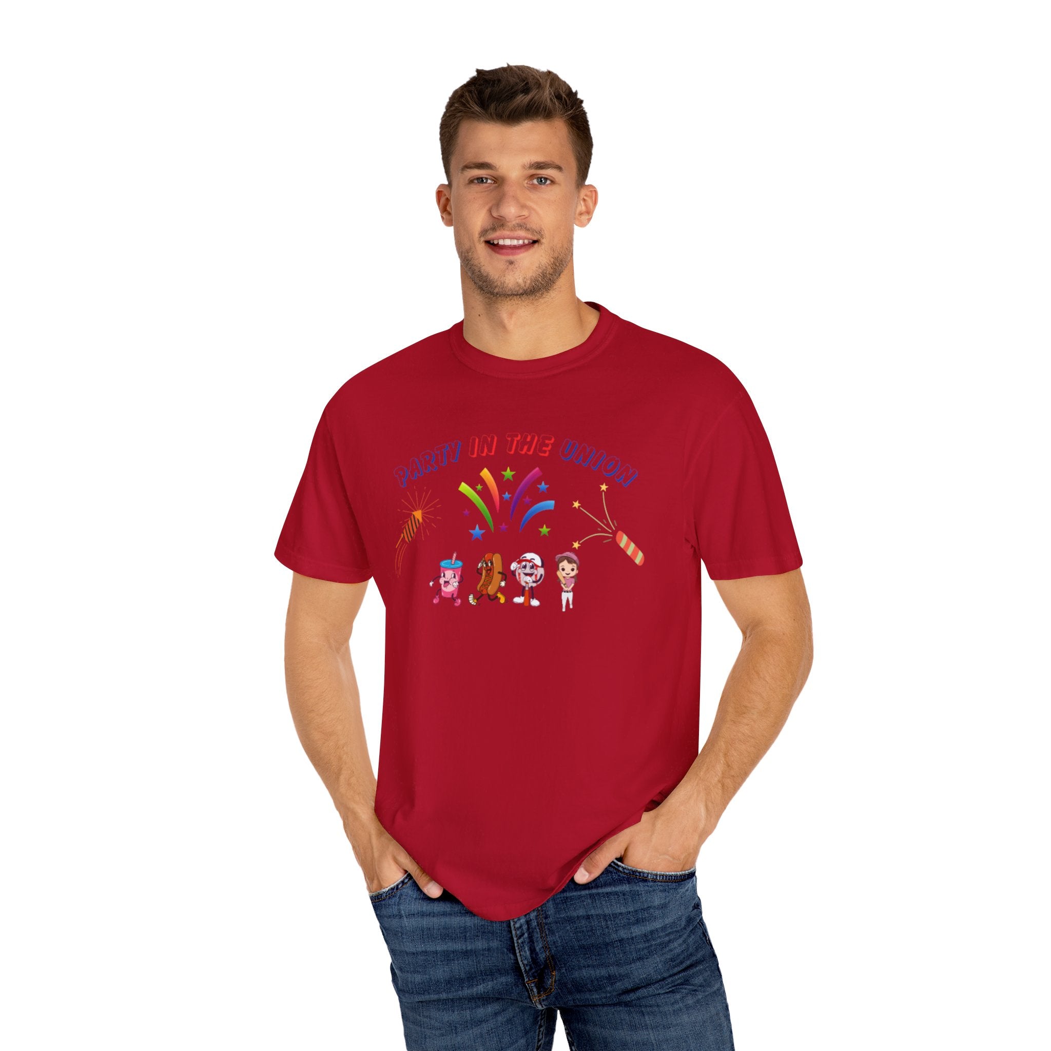 Party In The Union Unisex Garment-Dyed T-shirt