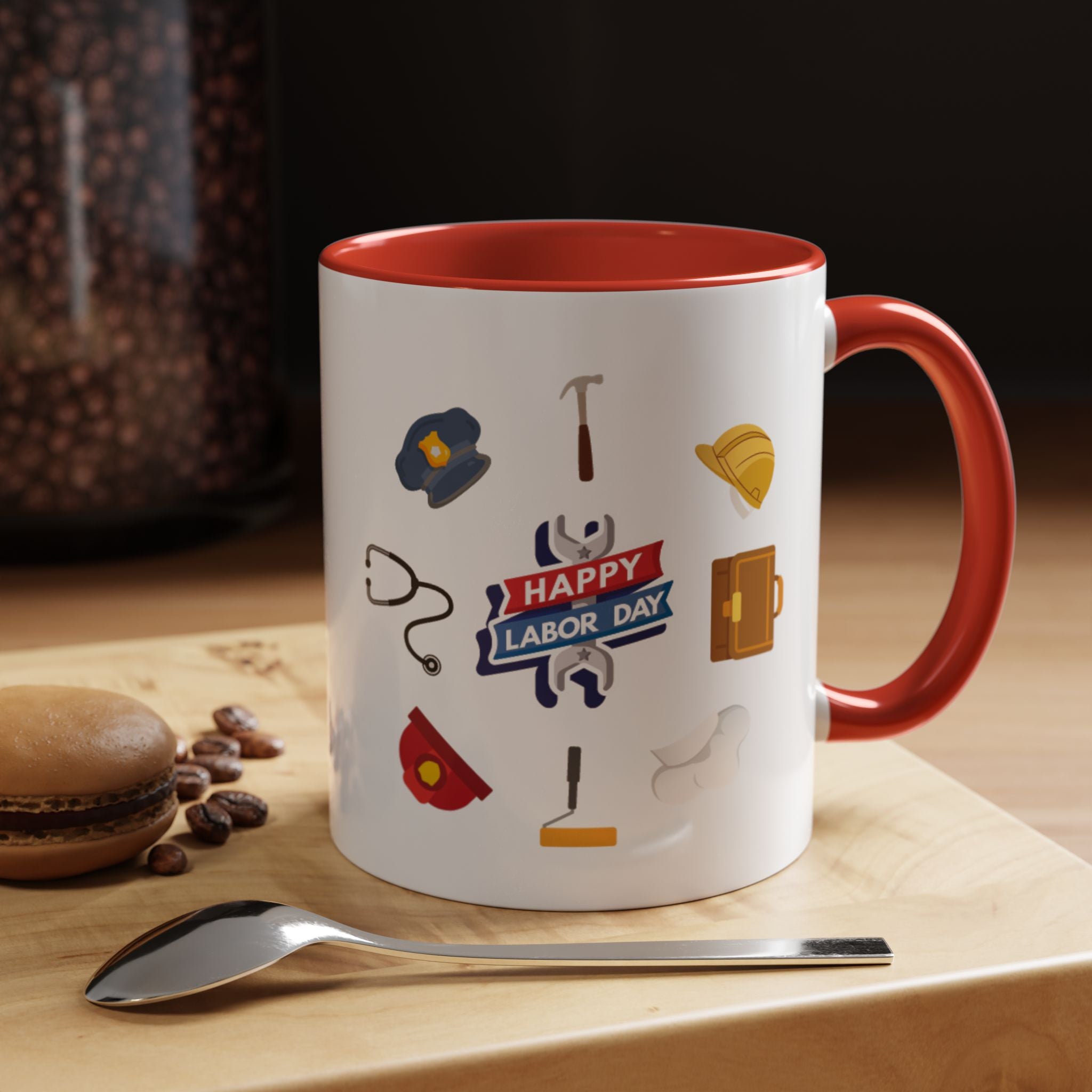 Happy Labor Day Wishes Accent Coffee Mug (11, 15oz)