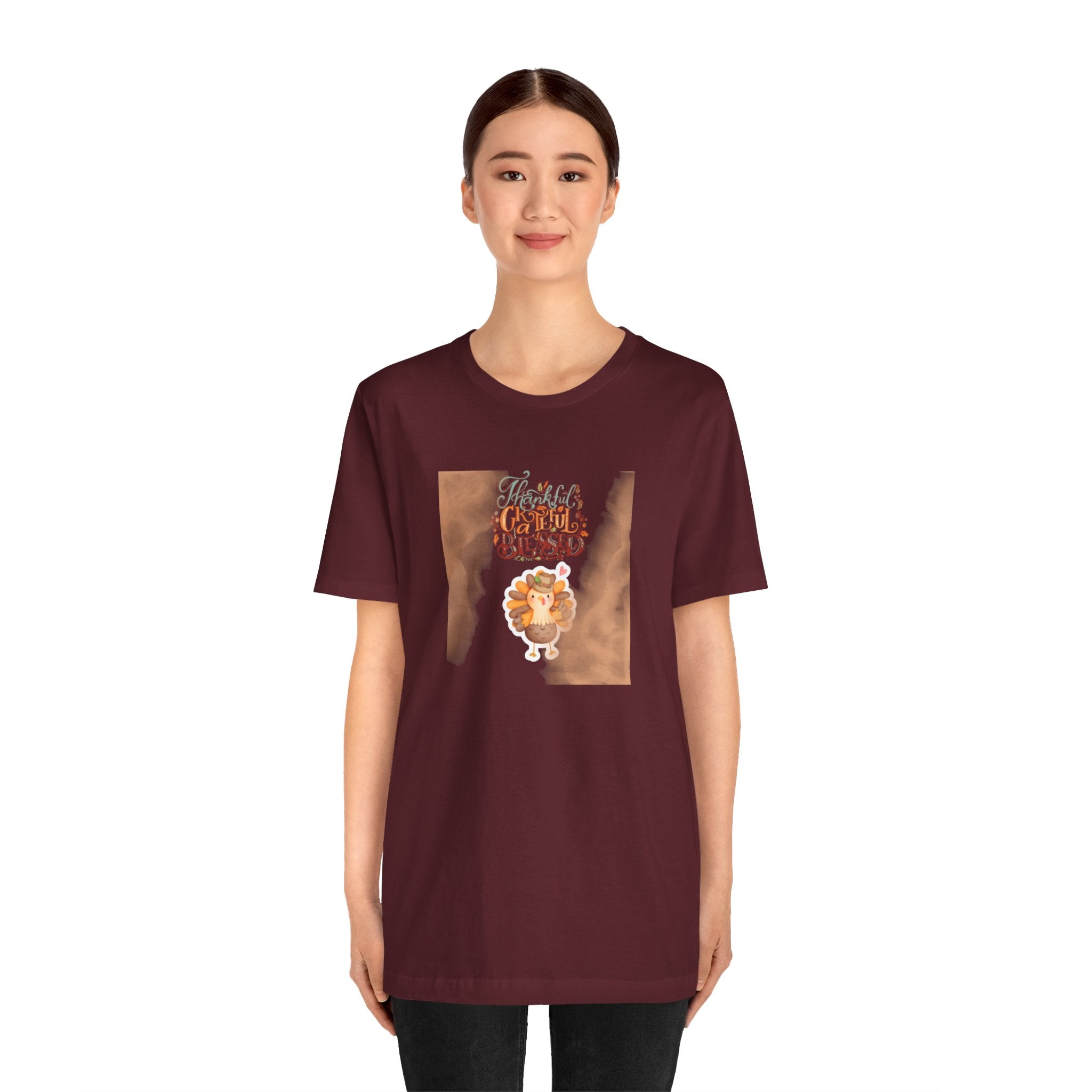 Thankful Grateful Blessed Unisex Jersey Short Sleeve Tee