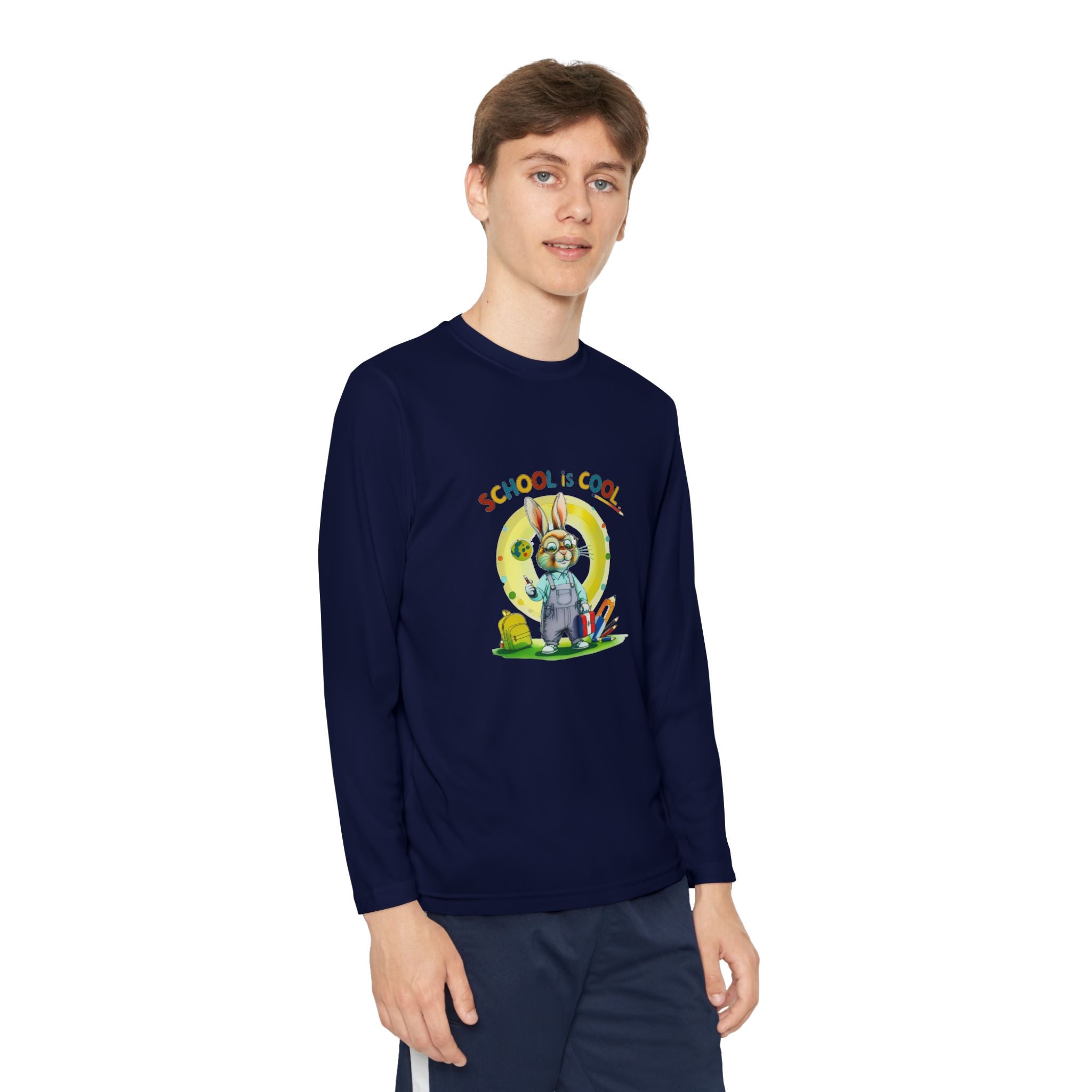 School is Cool Youth Long Sleeve Competitor Tee