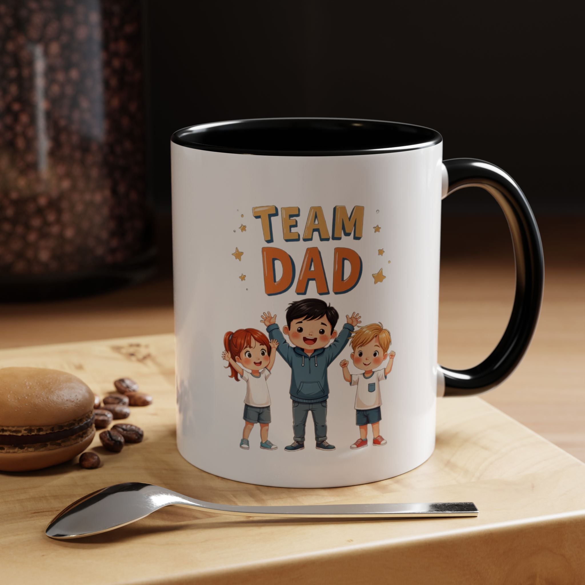 Team Dad Accent Coffee Mug