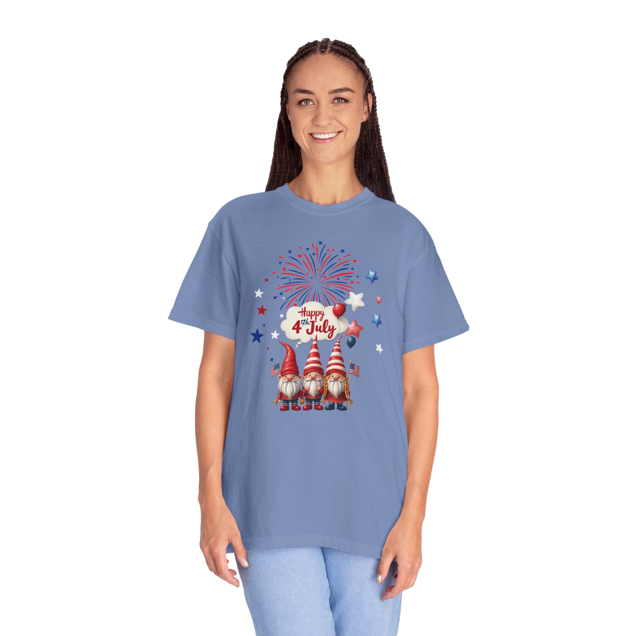 Gnome 4th of July T-shirt for 4th of July, Unisex Summer Tee