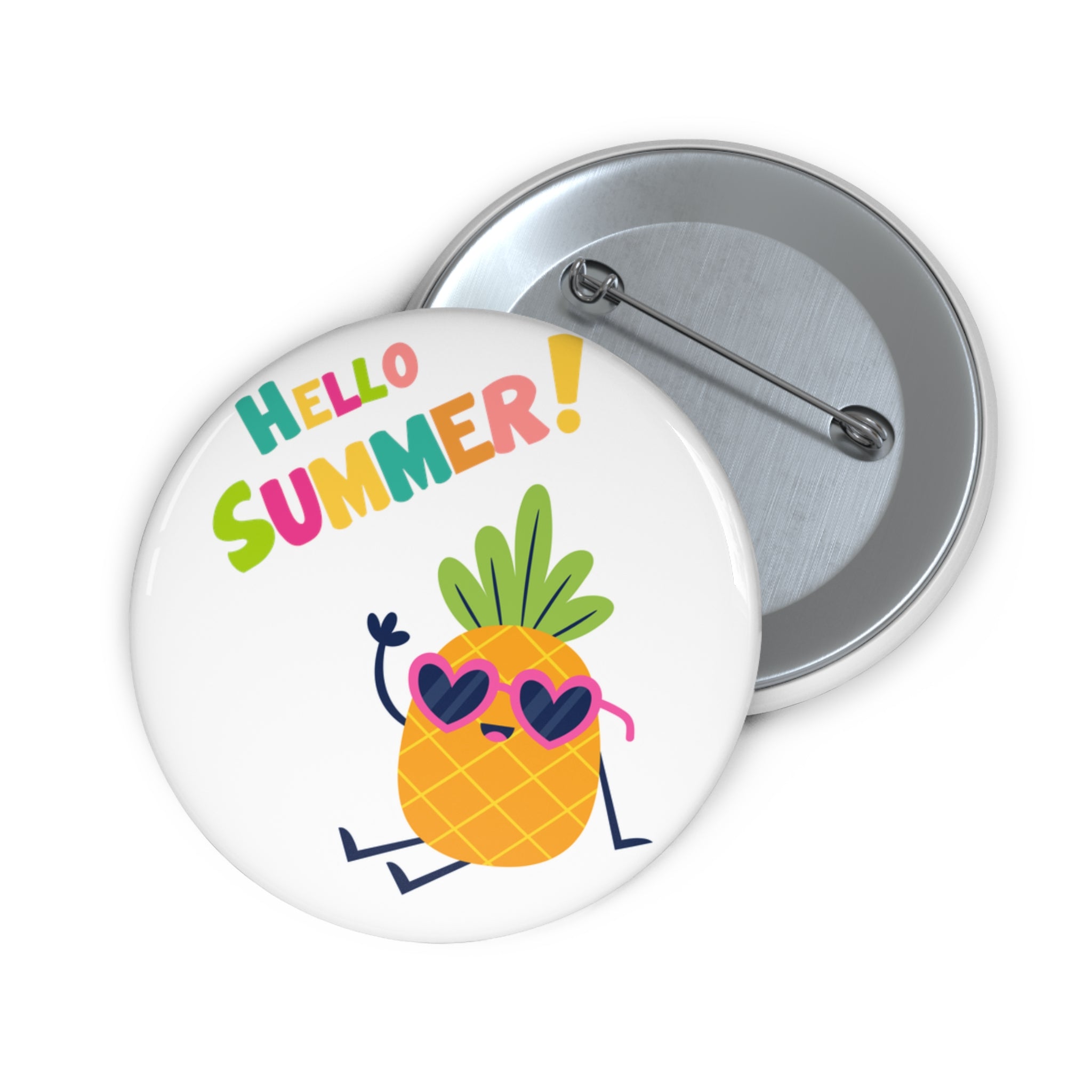 Hello Pineapple Summer Pin Buttons