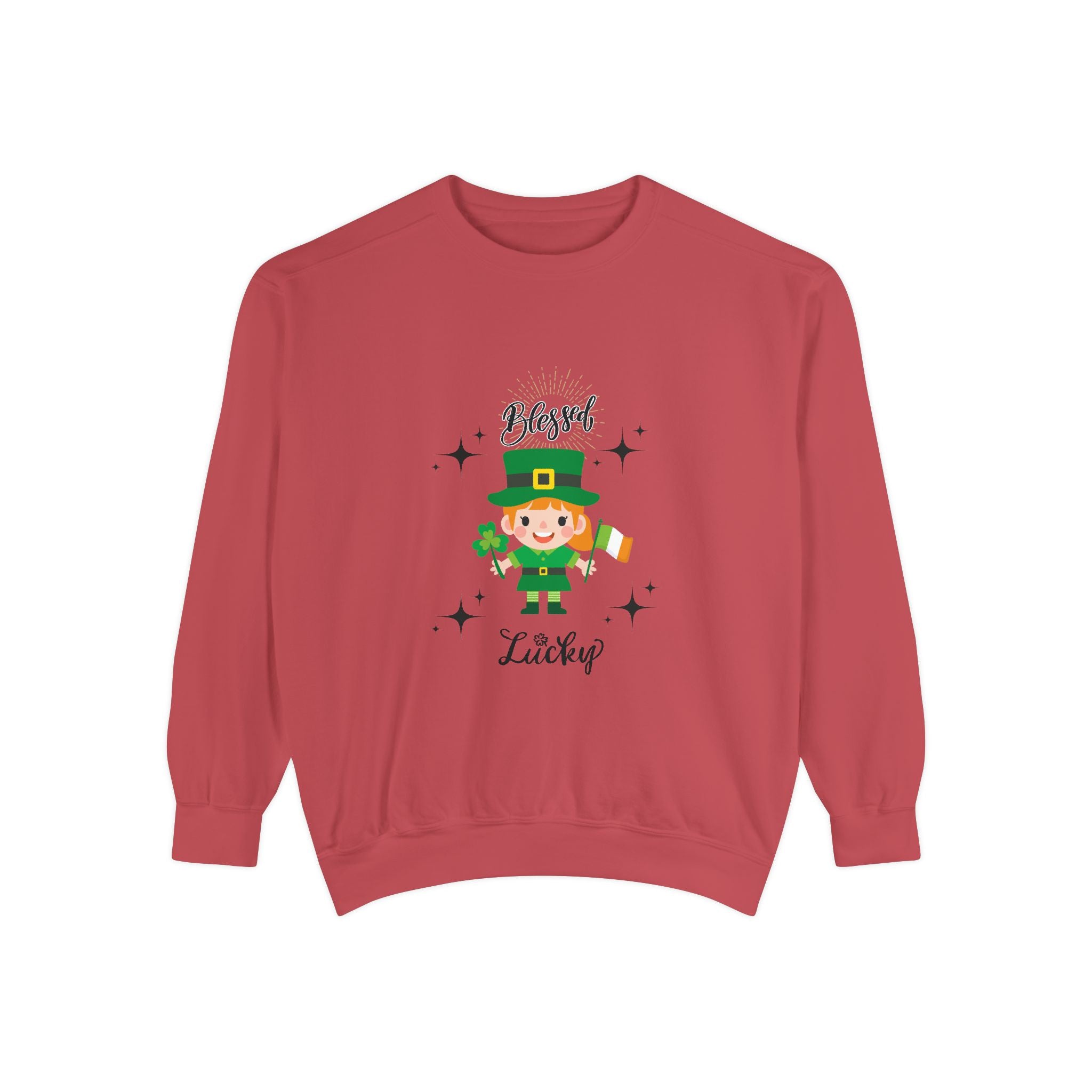 Blessed & Lucky Unisex Garment-Dyed Sweatshirt