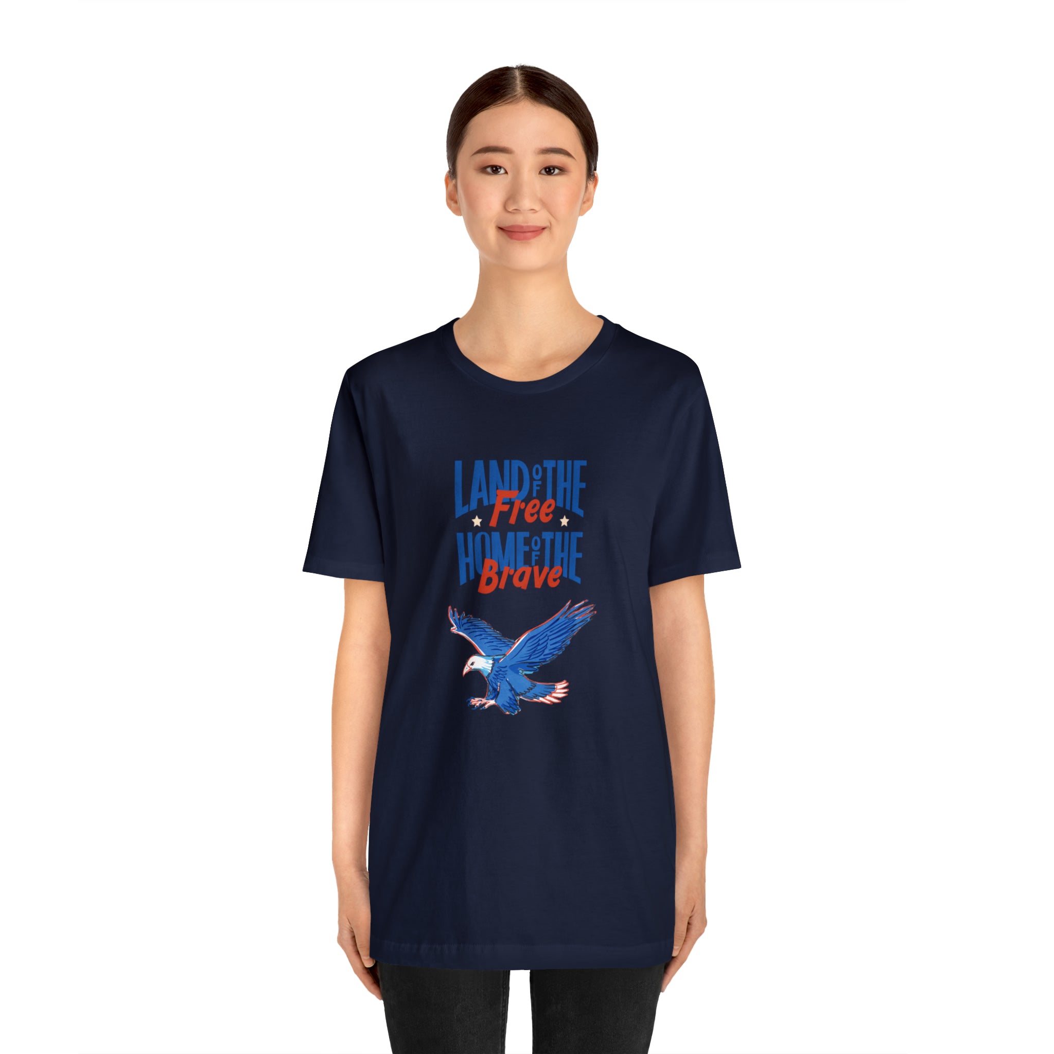 Land Of The Free Home Of The Brave Unisex Jersey Short Sleeve Tee