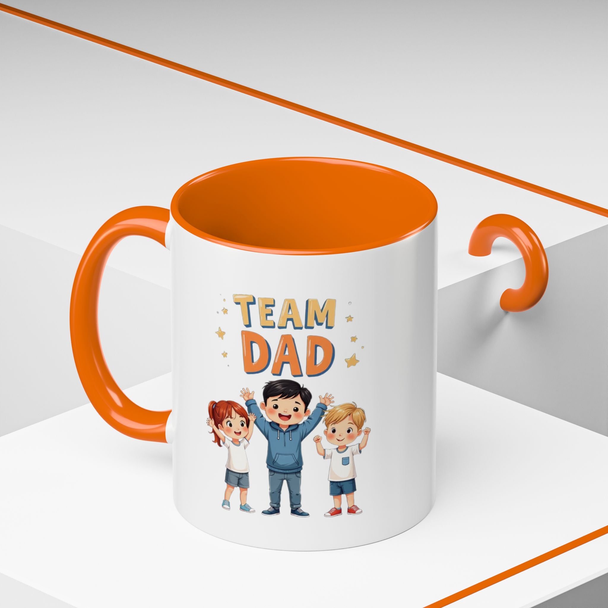 Team Dad Accent Coffee Mug