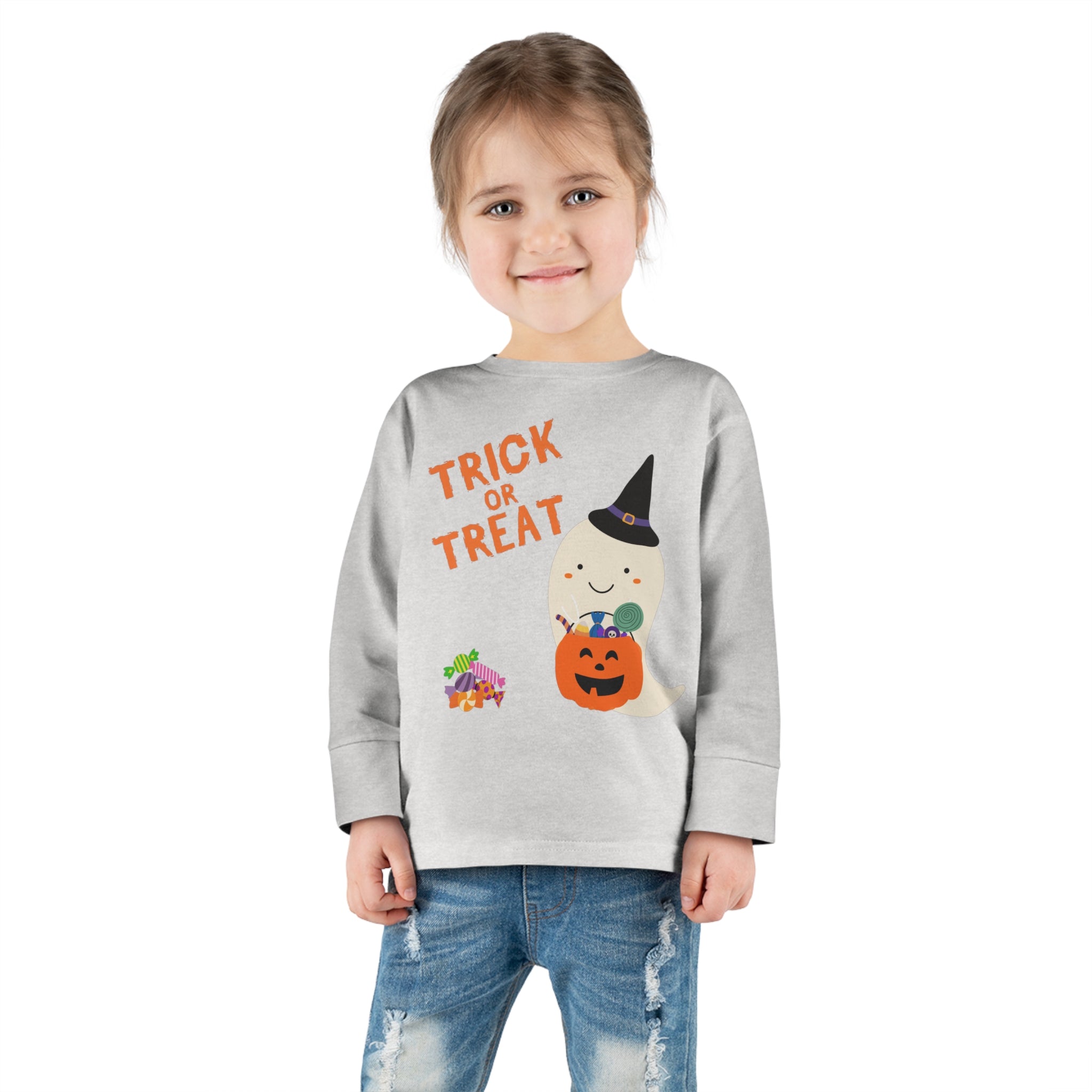 Trick or Treat Toddler Long Sleeve Tee