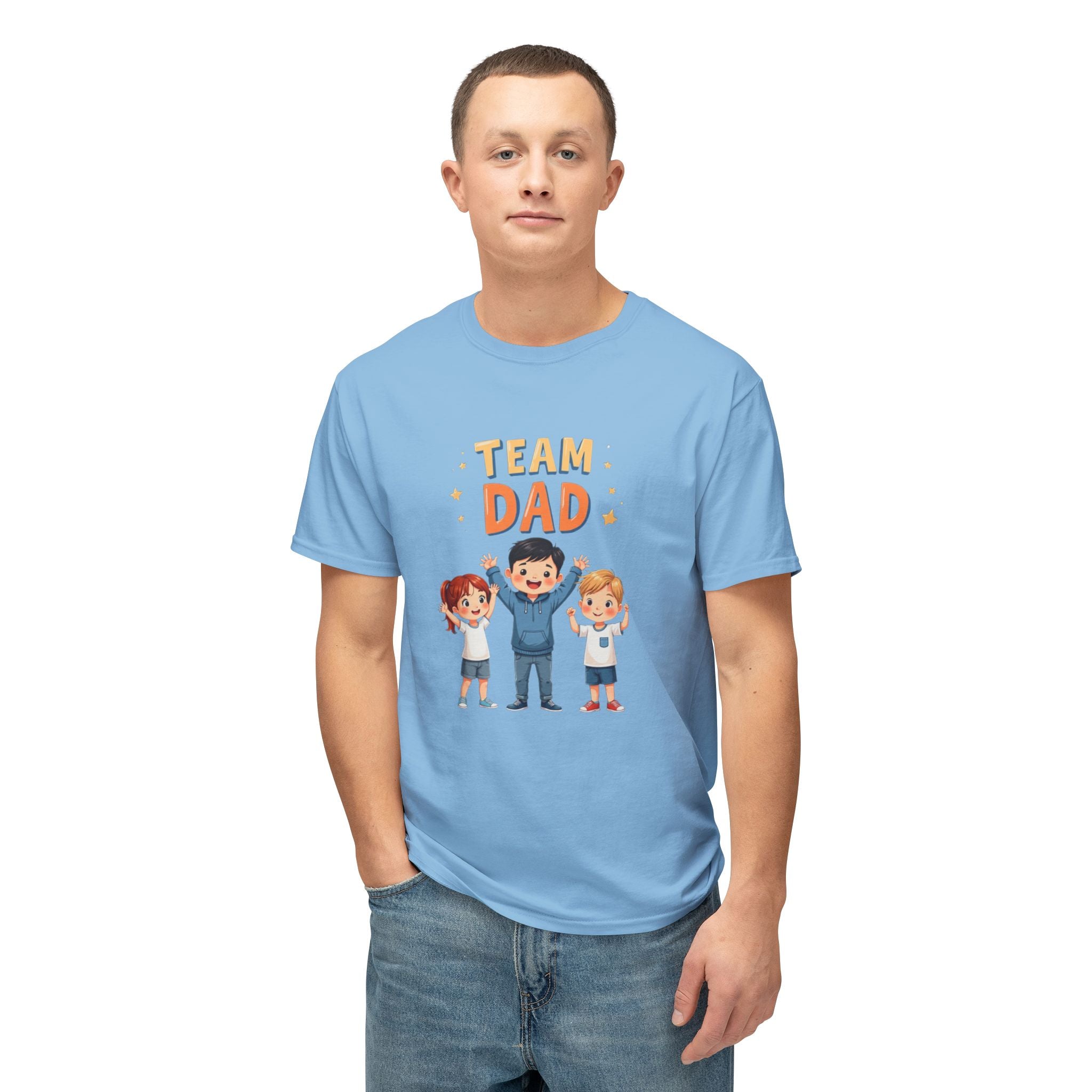Team Dad Unisex HD Cotton T-shirt, Father’s Day Gift