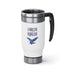 Land Of The Free Home Of The Brave Stainless Steel Travel Mug with Handle, 14oz