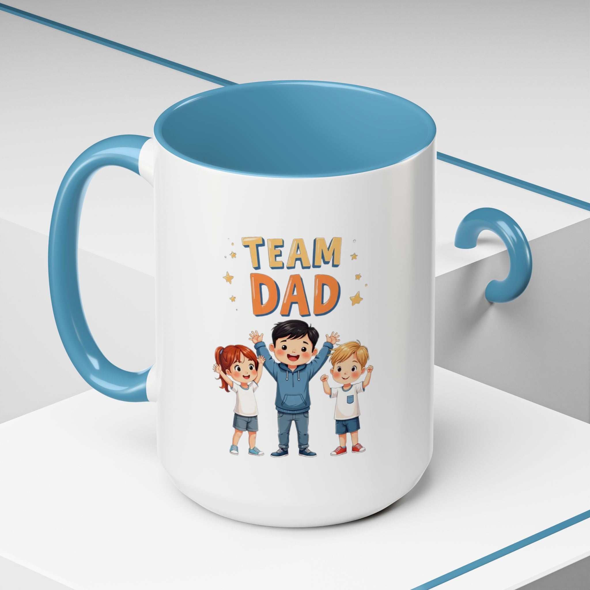 Team Dad Accent Coffee Mug
