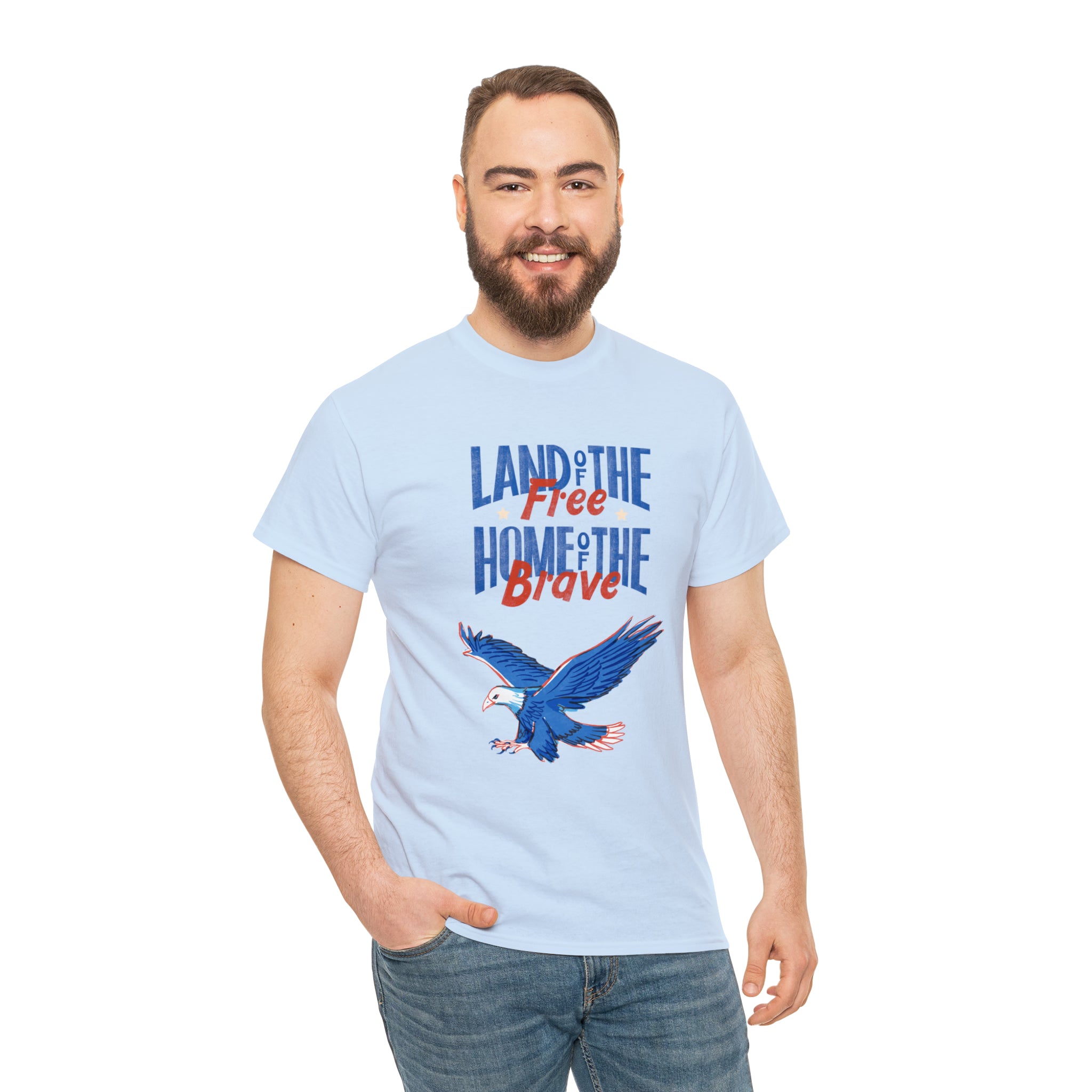Land Of The Free Home Of The Brave Unisex Heavy Cotton Tee