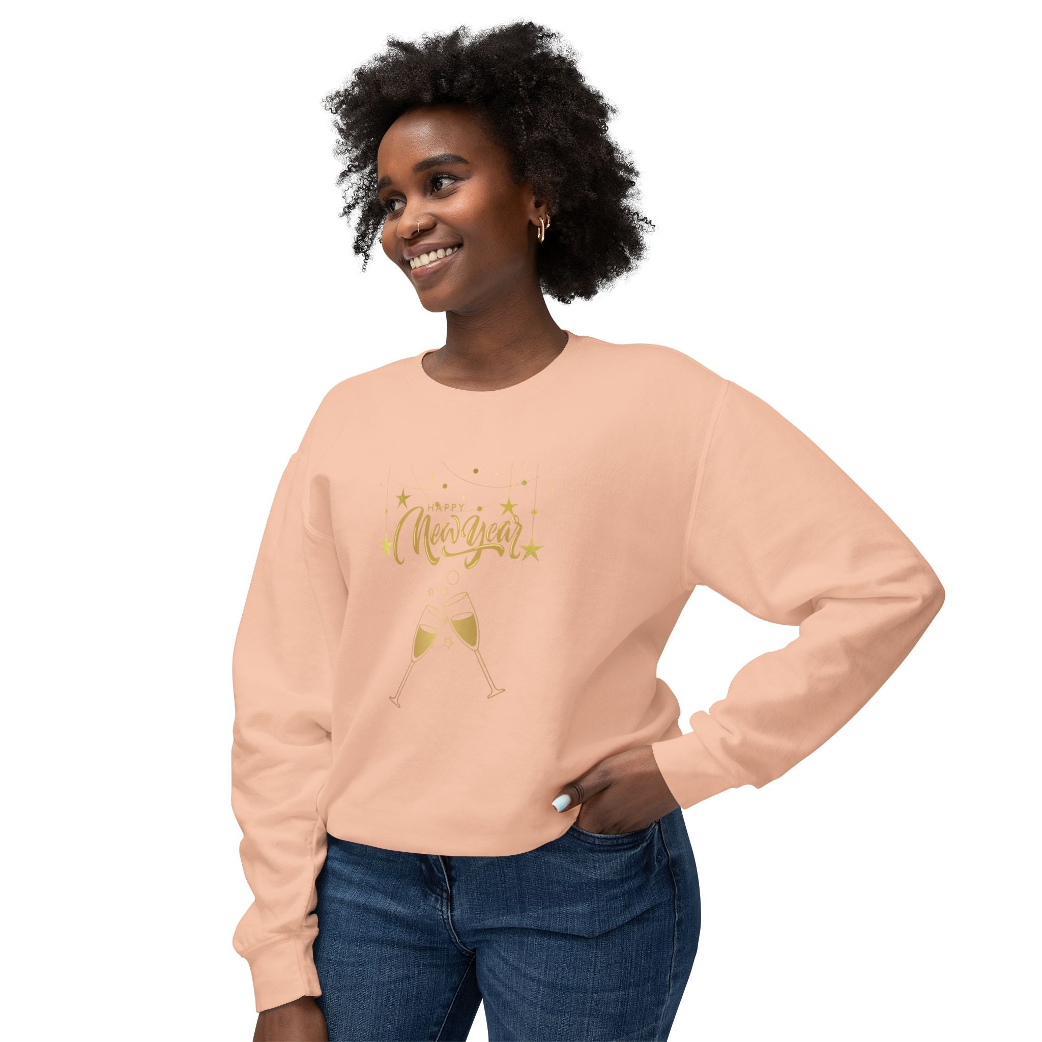 Happy New Year Unisex Lightweight Crewneck Sweatshirt