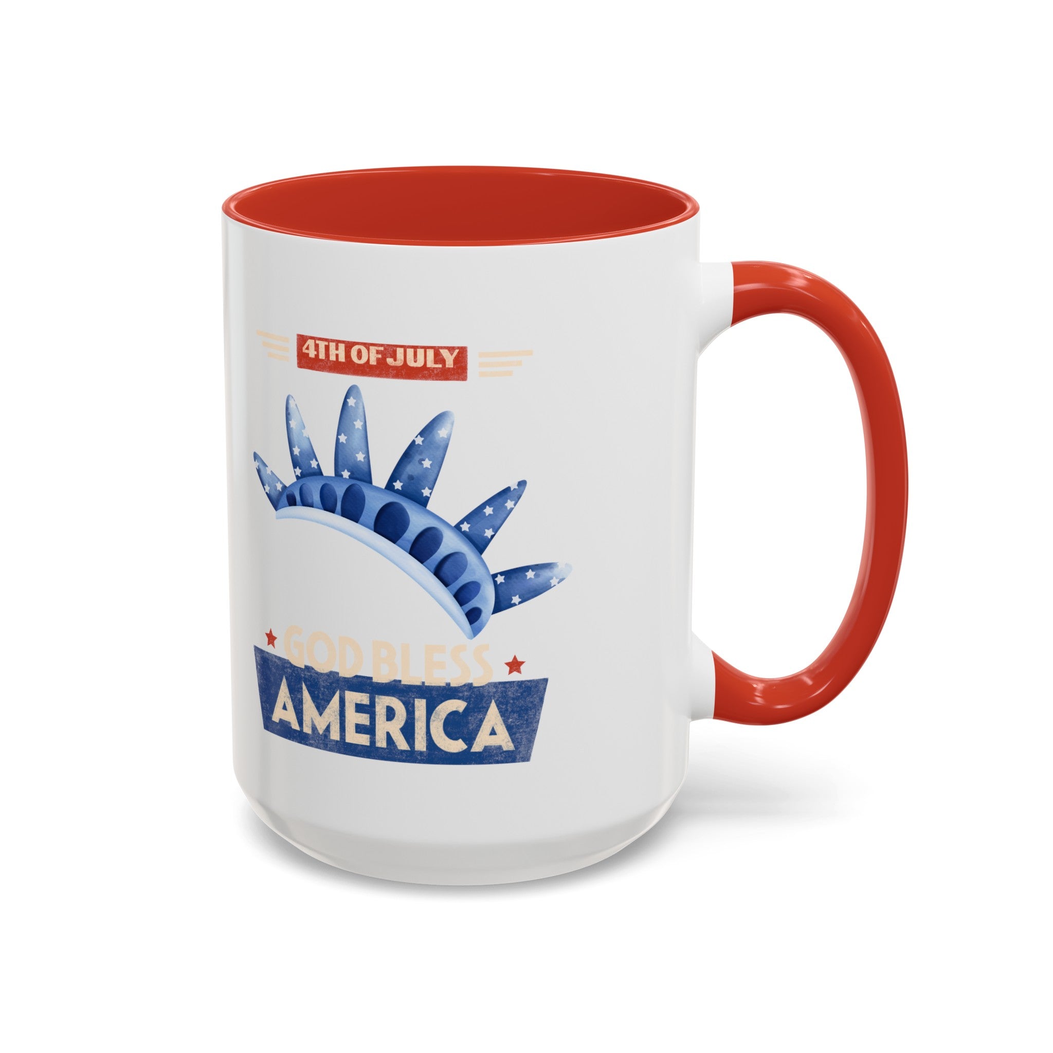 God Bless America Accent Coffee Mug (11, 15oz)