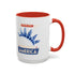 God Bless America Accent Coffee Mug (11, 15oz)