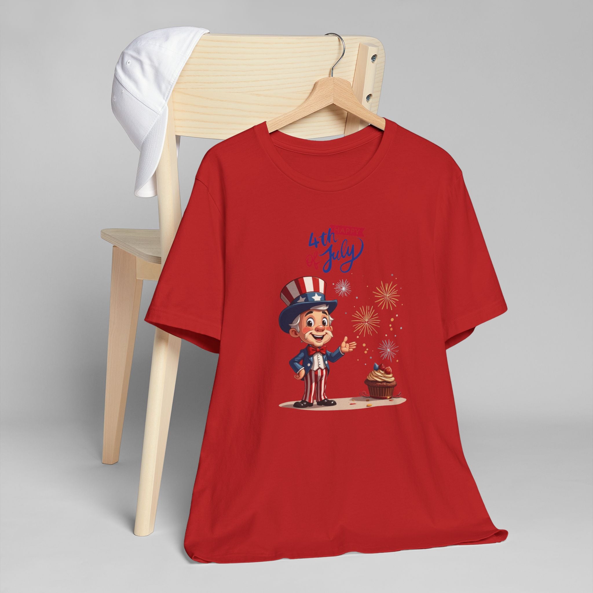 Uncle Sam Happy 4th of July Unisex Jersey T-Shirt