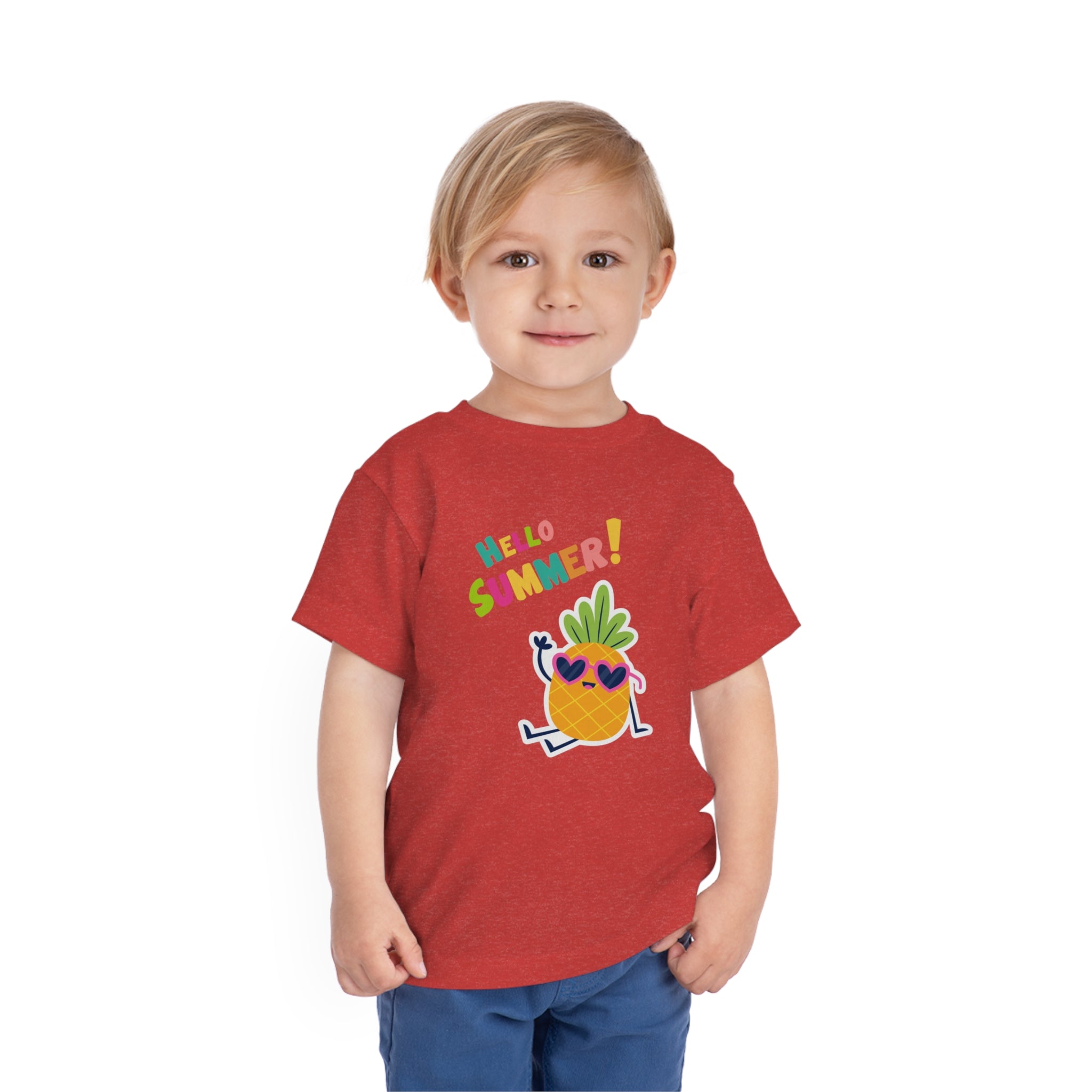 Hello Pineapple Summer Toddler Short Sleeve Tee