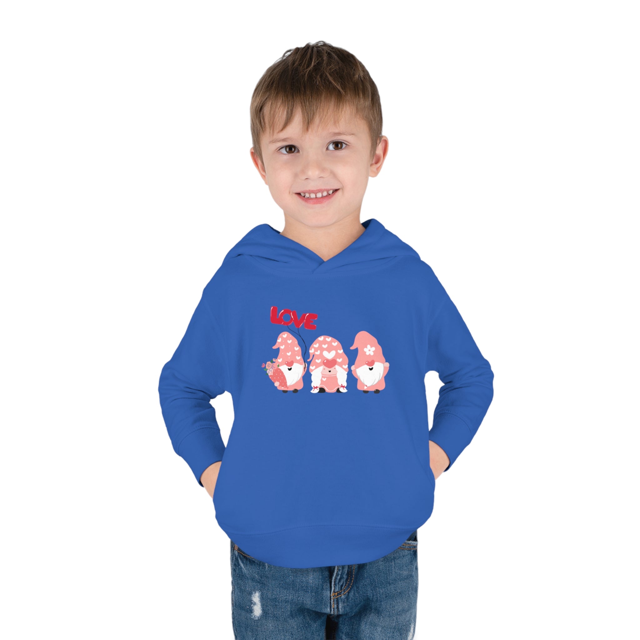 Love Gnome Day Toddler Pullover Fleece Hoodie
