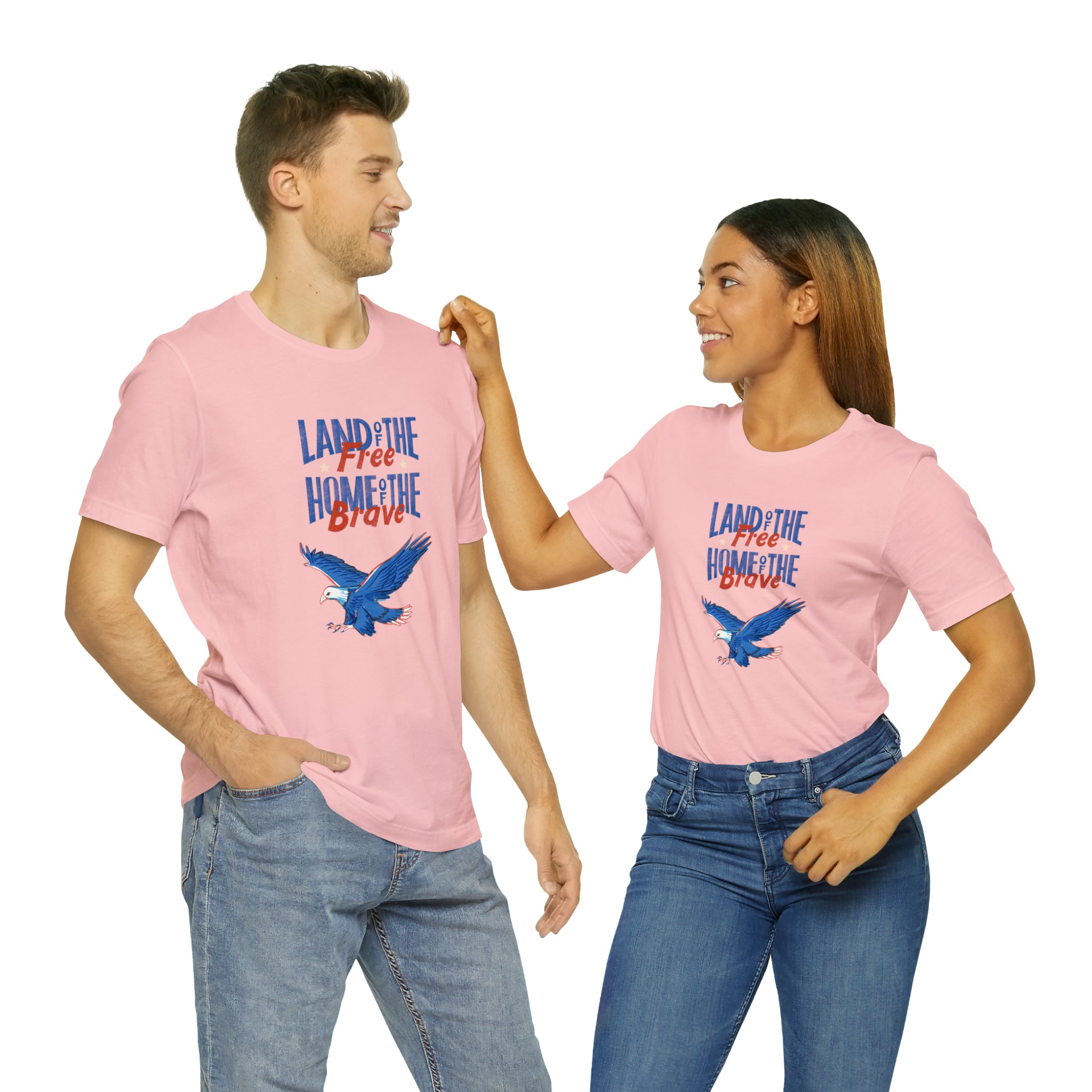 Land Of The Free Home Of The Brave Unisex Jersey Short Sleeve Tee