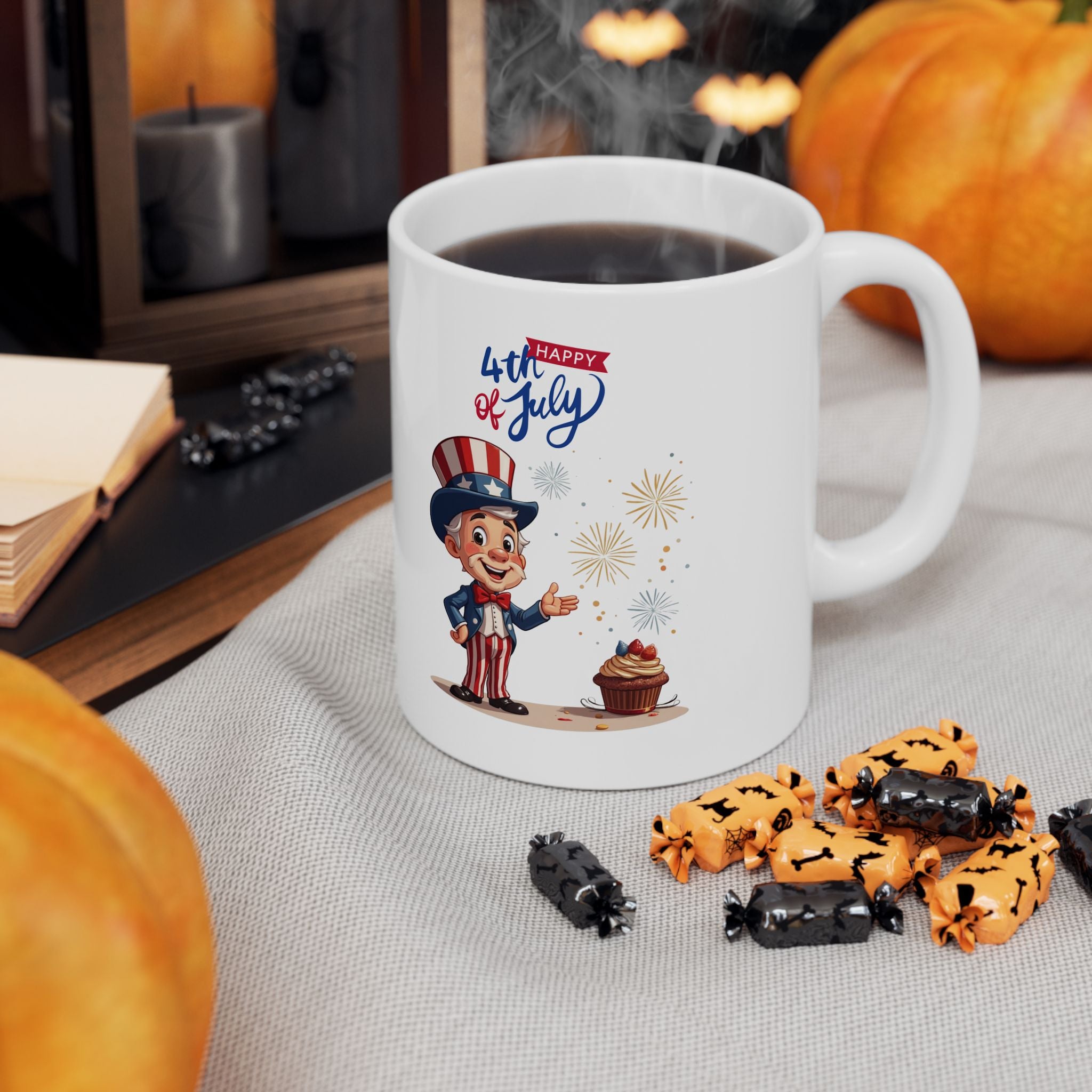 Uncle Sam Happy 4th of July Ceramic Mug