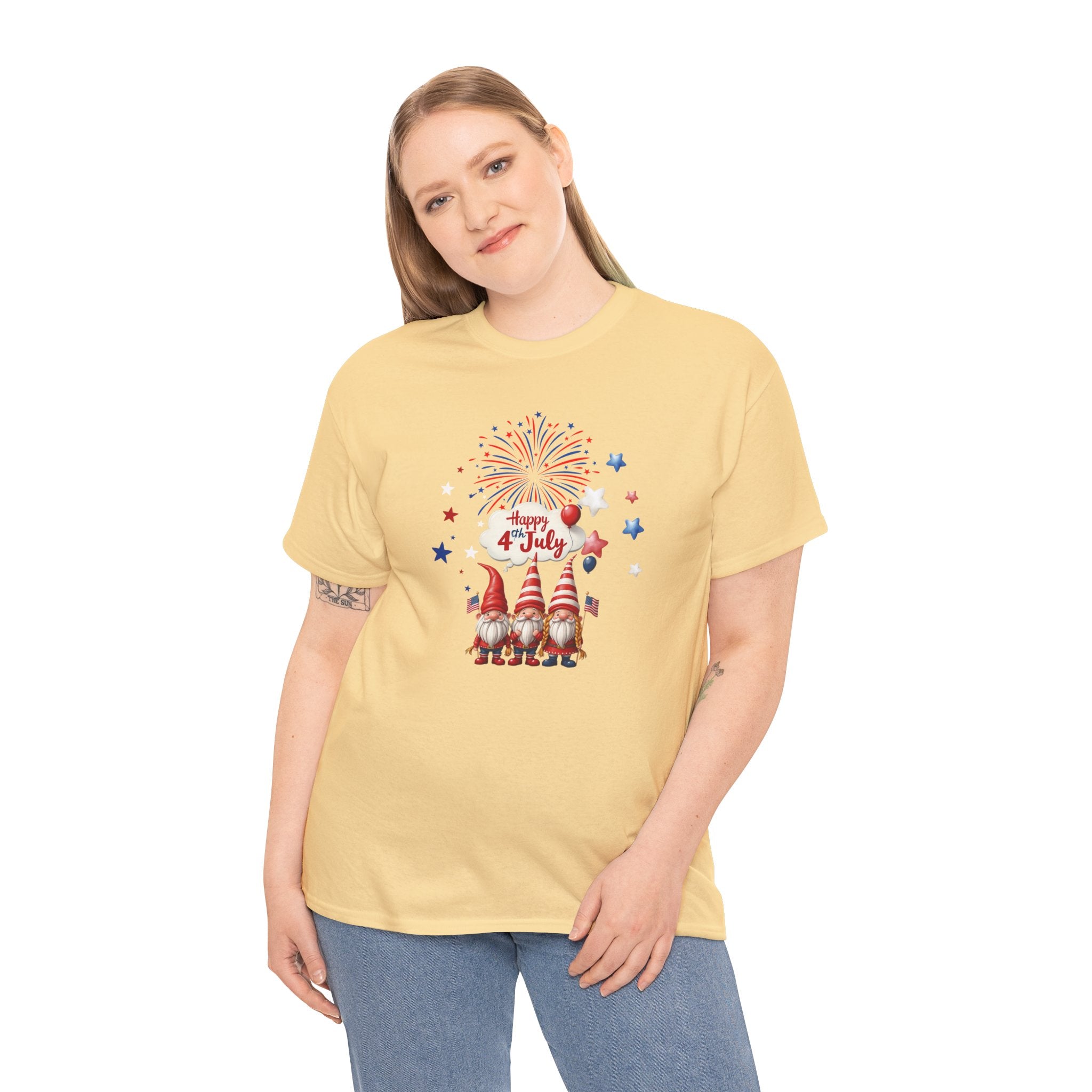 Gnome 4th of July Unisex Heavy Common Tee