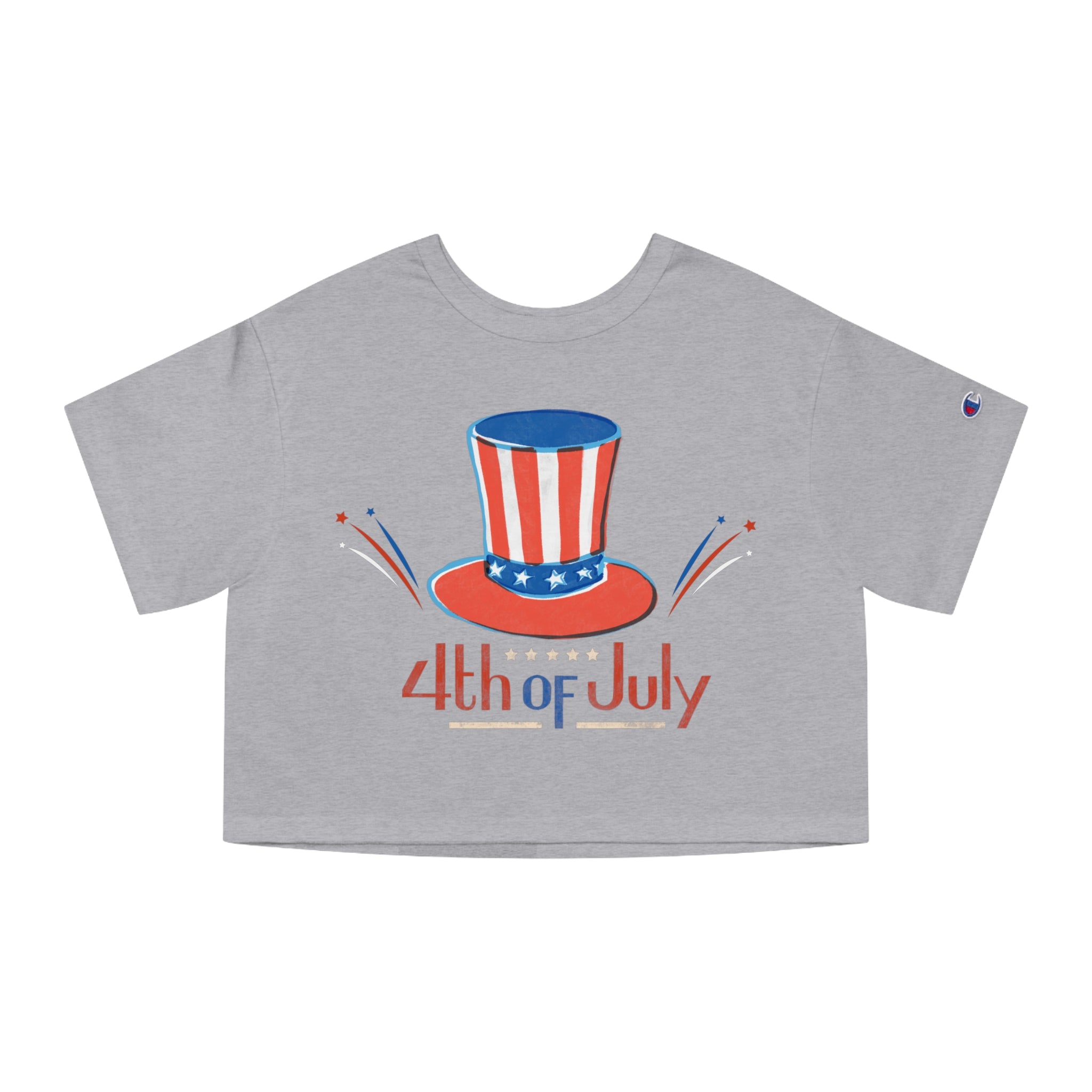 4th Of July Champion Women's Heritage Cropped T-Shirt