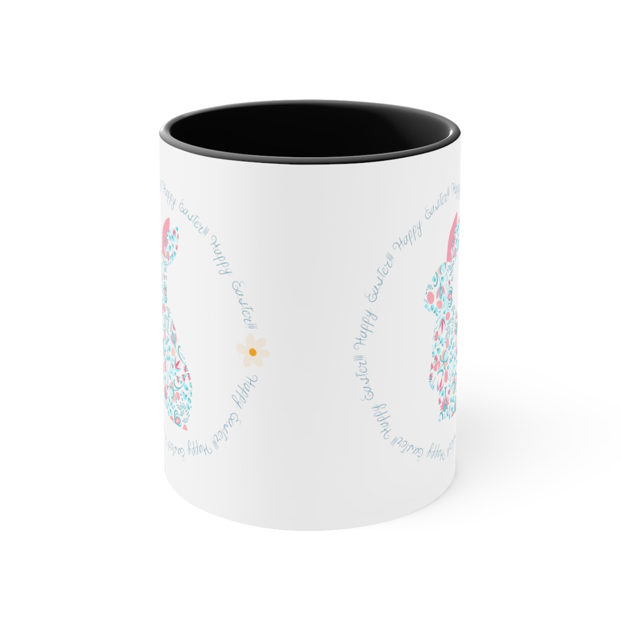 Happy Easter Rabbit Day Accent Coffee Mug, 11oz