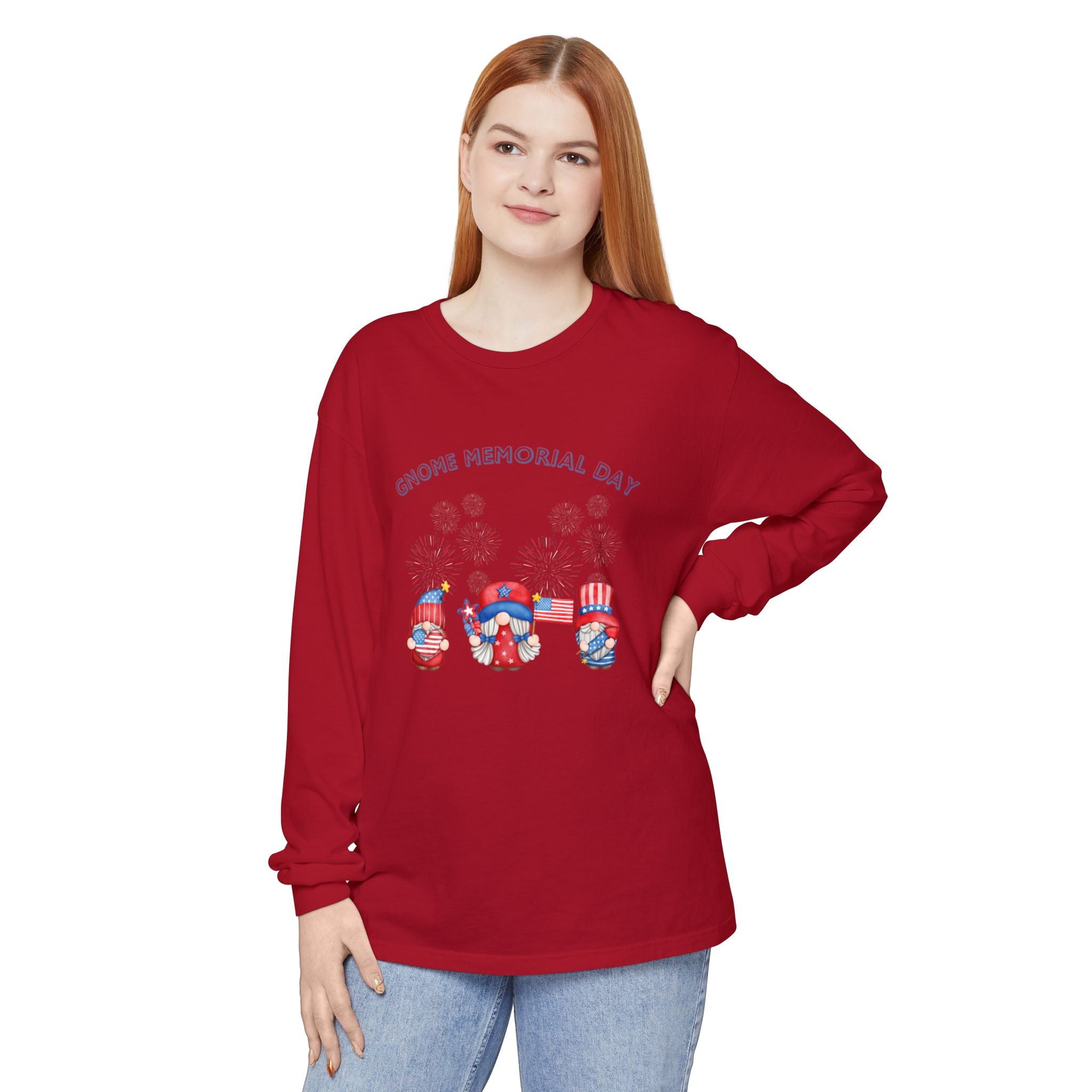 Gnome Memorial Day Long Sleeve T-Shirt